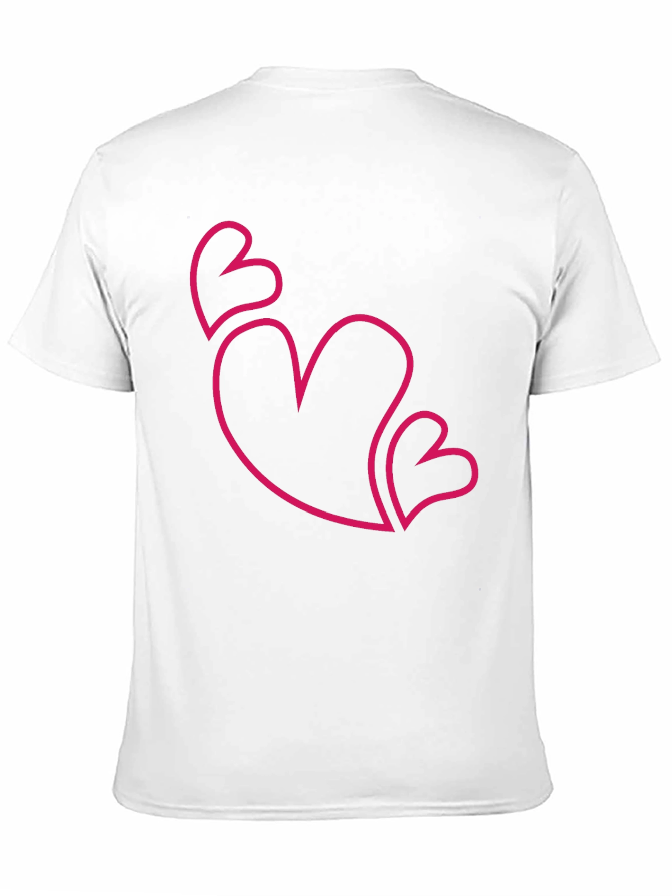 Love Heart Outline Graphic T-Shirt - Black