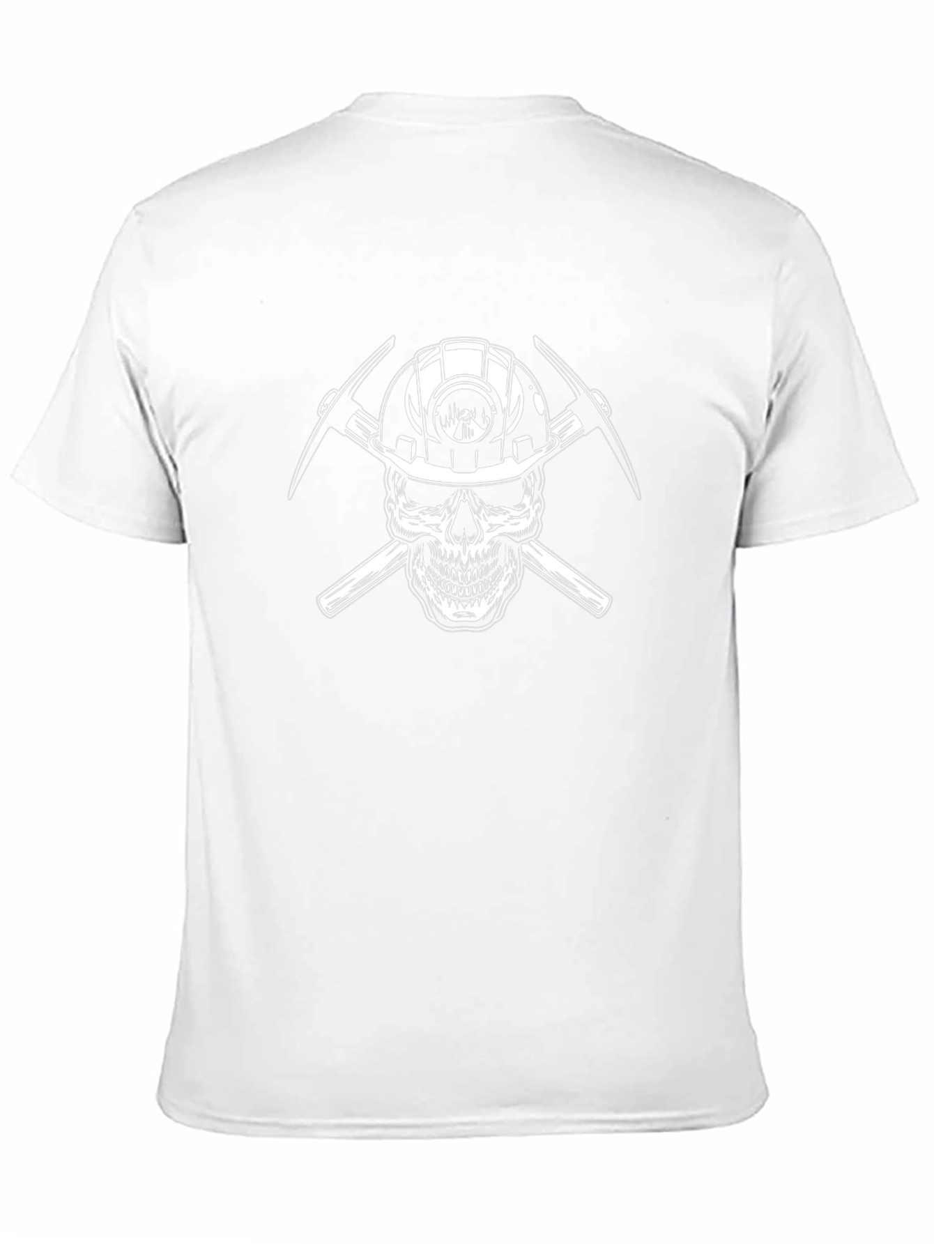Miner Skull T-Shirt - Hard Hat & Pickaxes