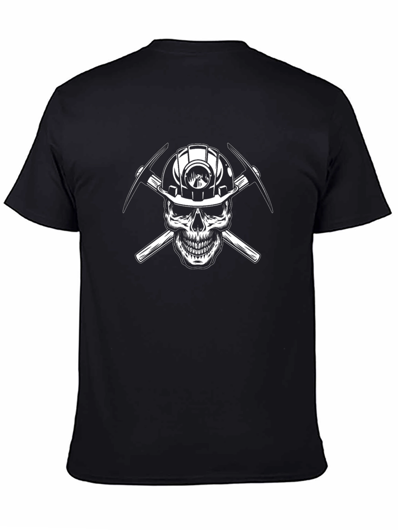 Miner Skull T-Shirt - Hard Hat & Pickaxes