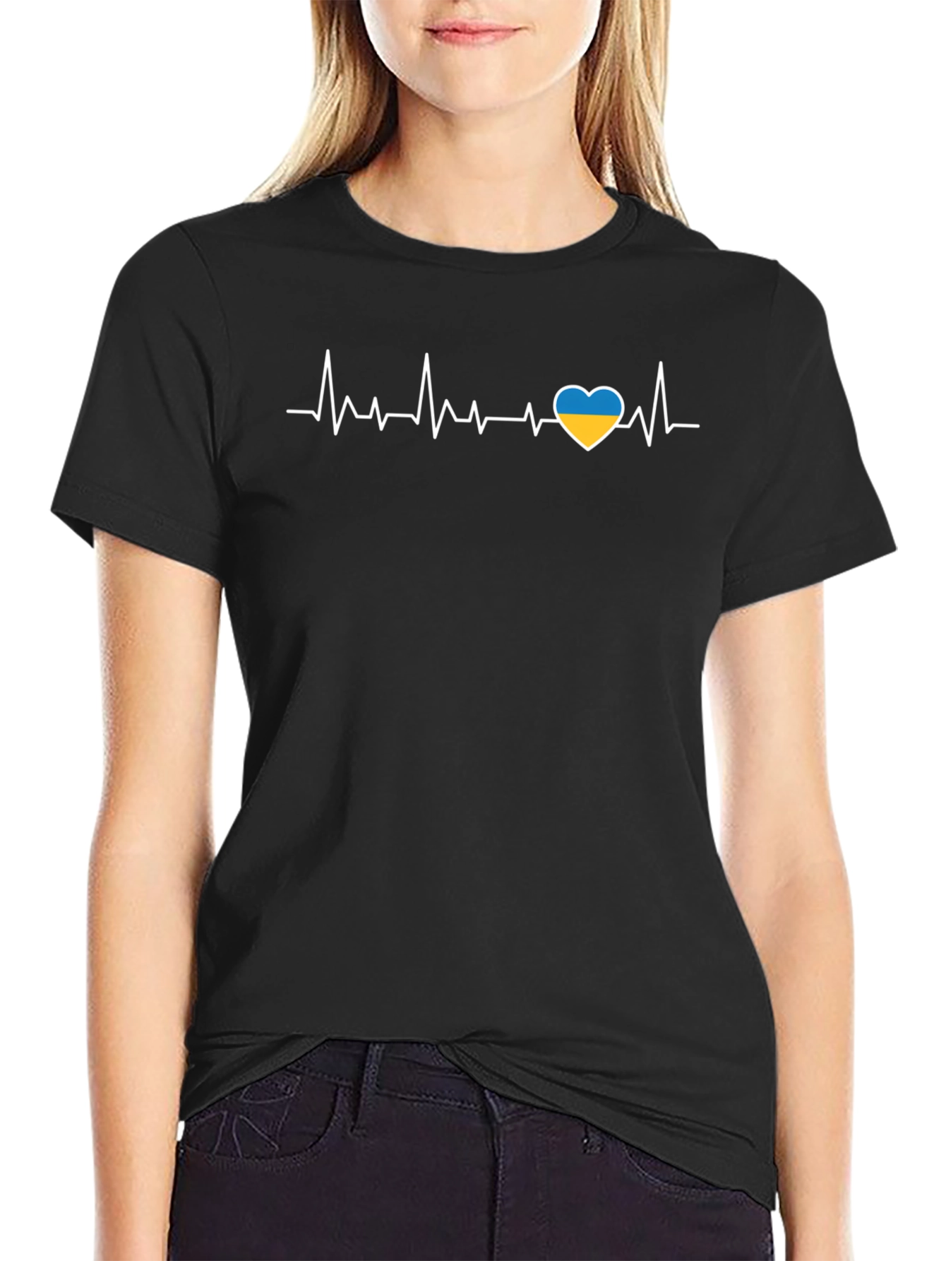 Ukraine Heartbeat T-Shirt - Show Your Support