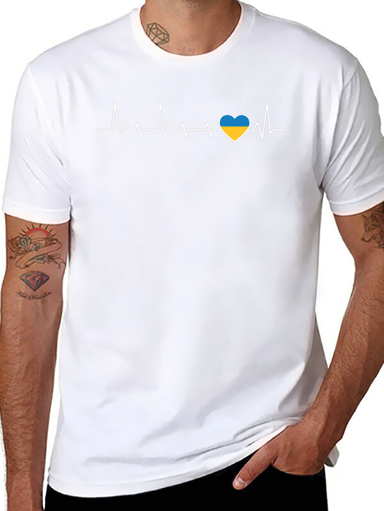 Ukraine Heartbeat T-Shirt - Show Your Support