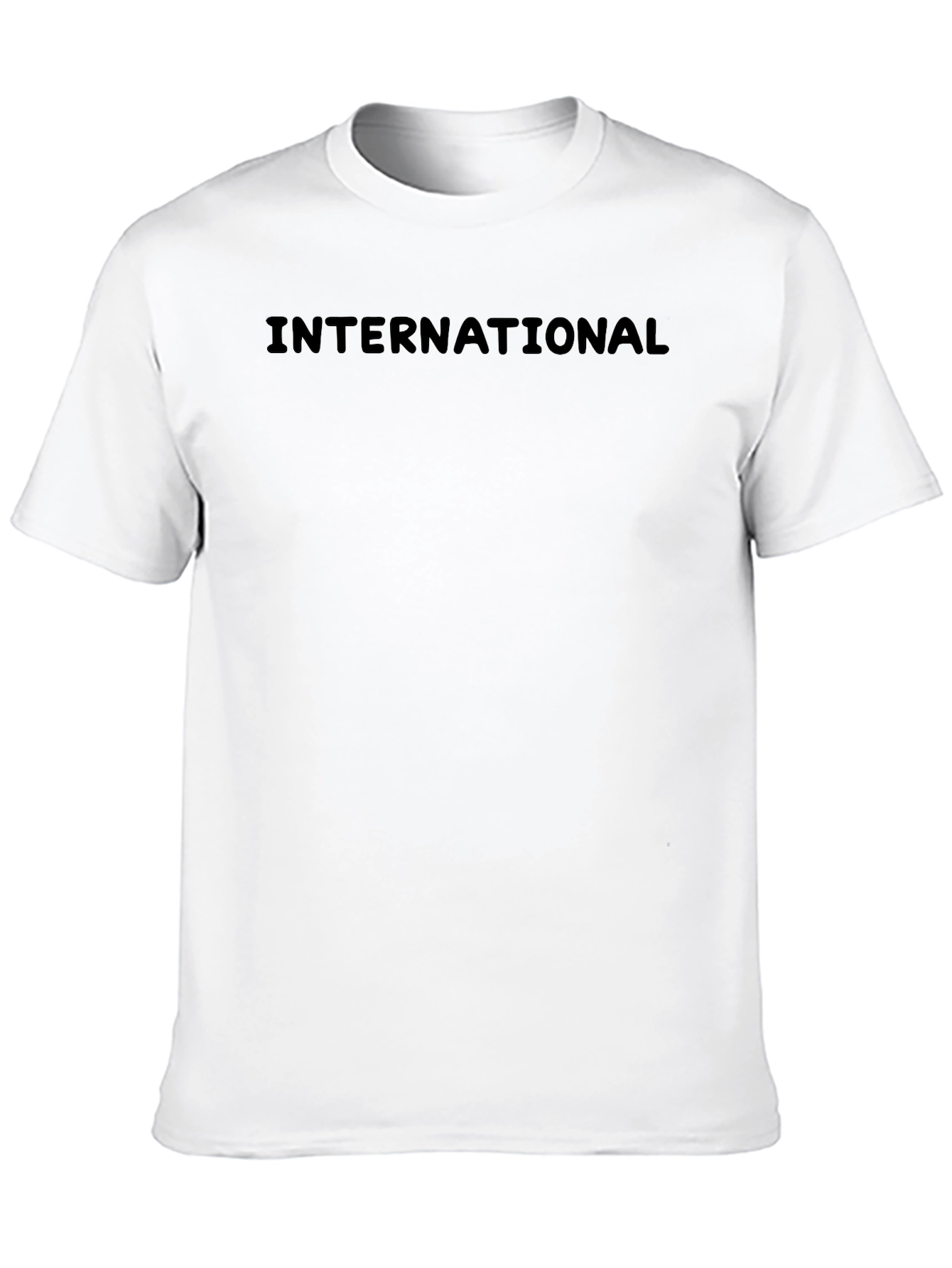 INTERNATIONAL Black Graphic Tee