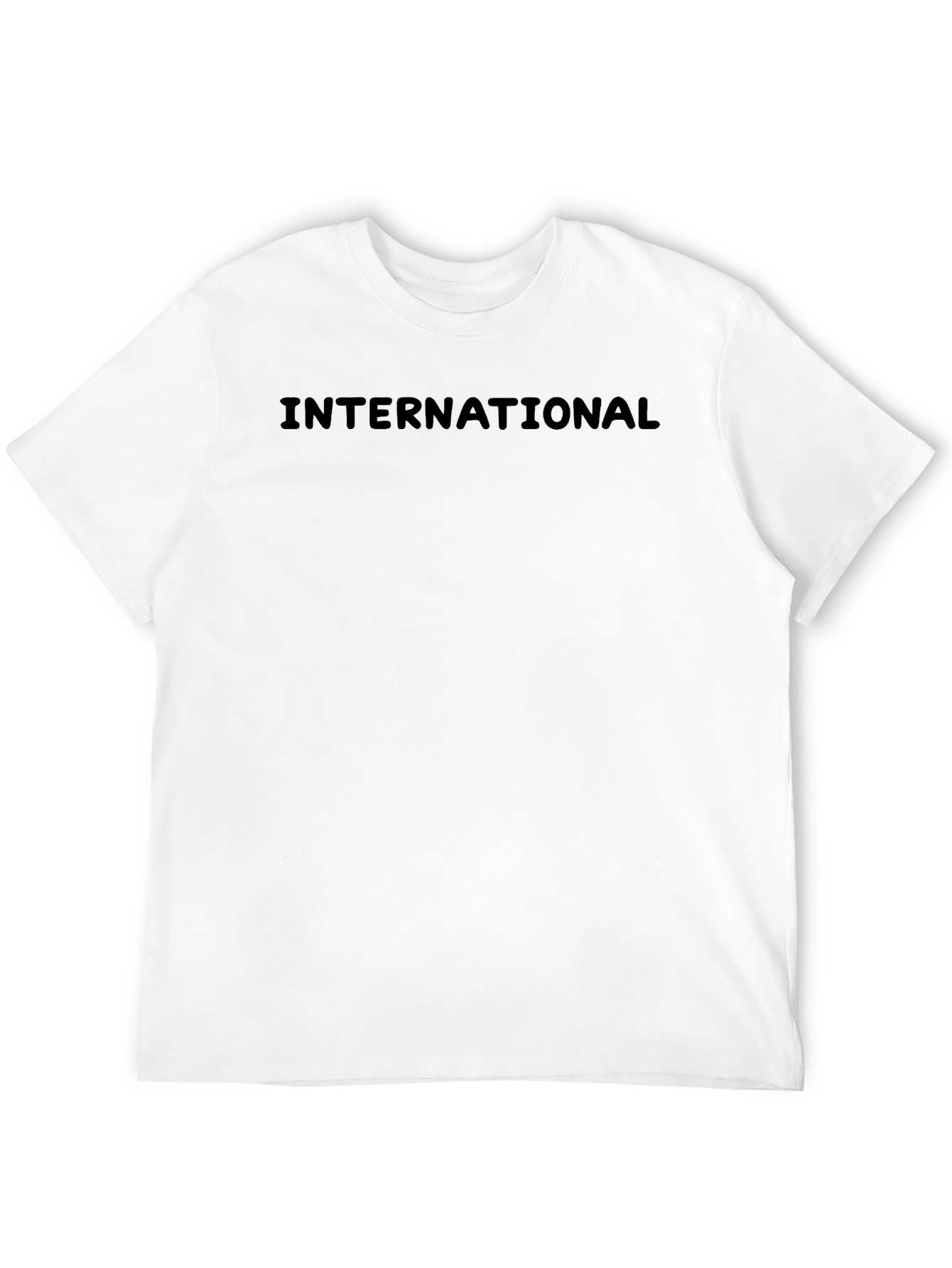 INTERNATIONAL Black Graphic Tee