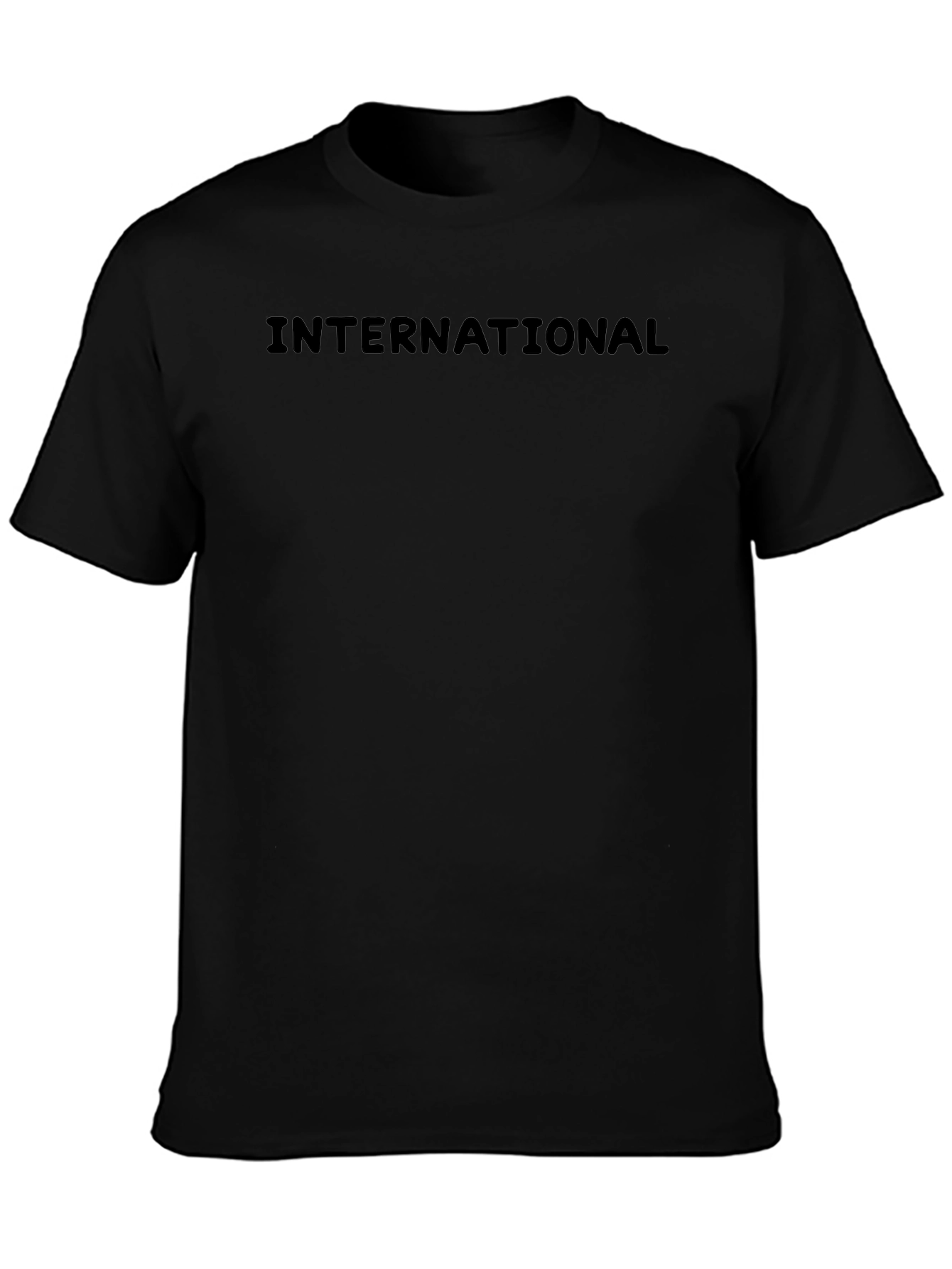 INTERNATIONAL Black Graphic Tee