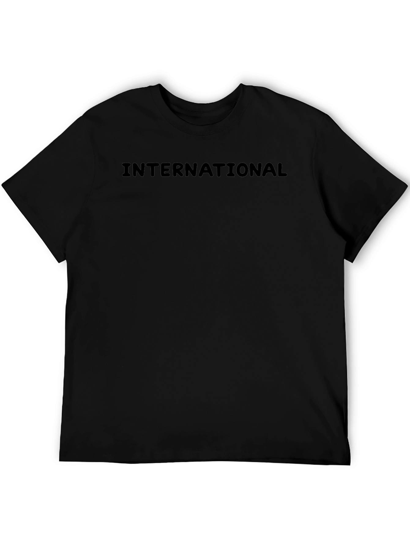 INTERNATIONAL Black Graphic Tee