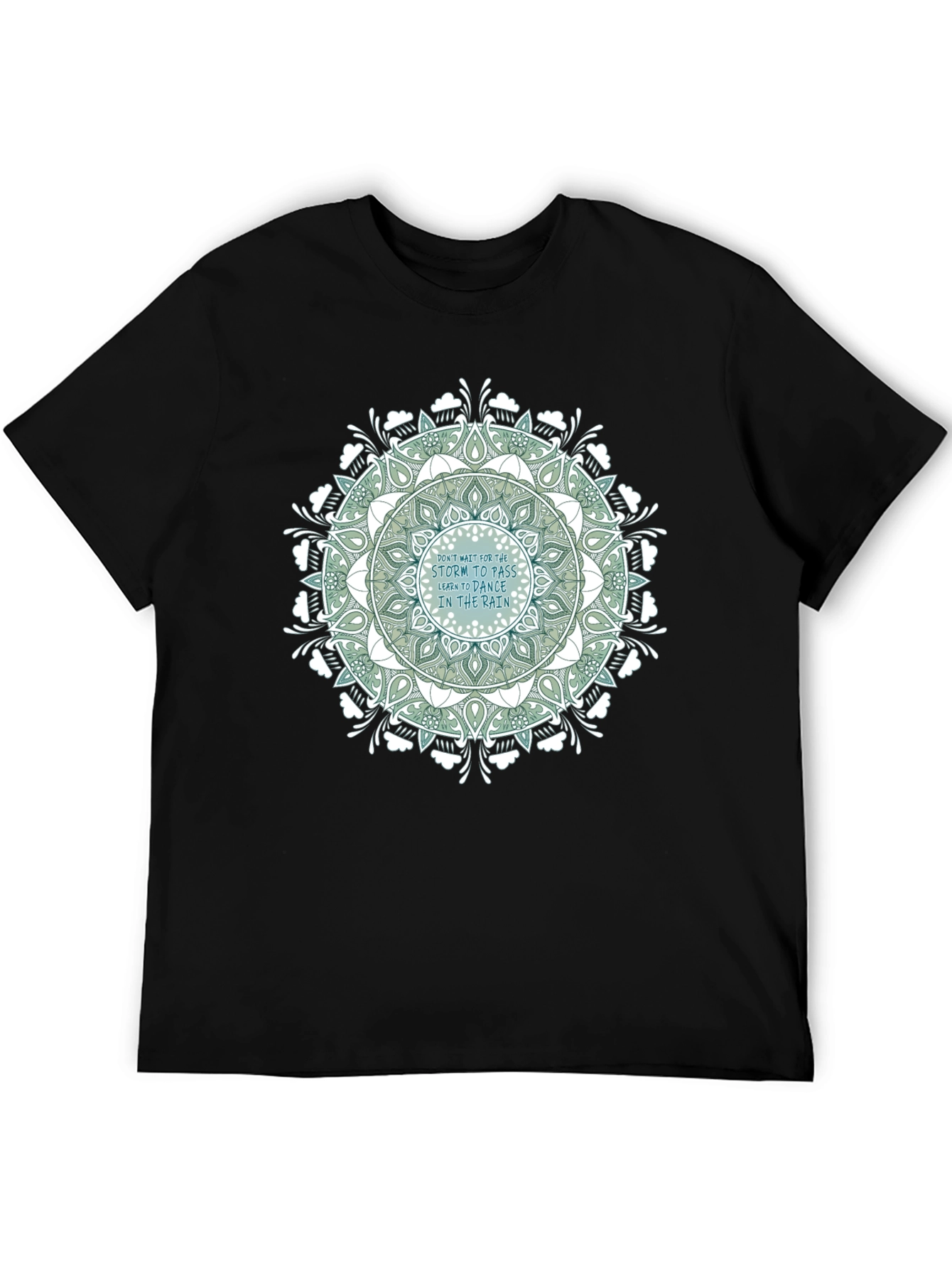 Mandala Graphic Print Black T-Shirt
