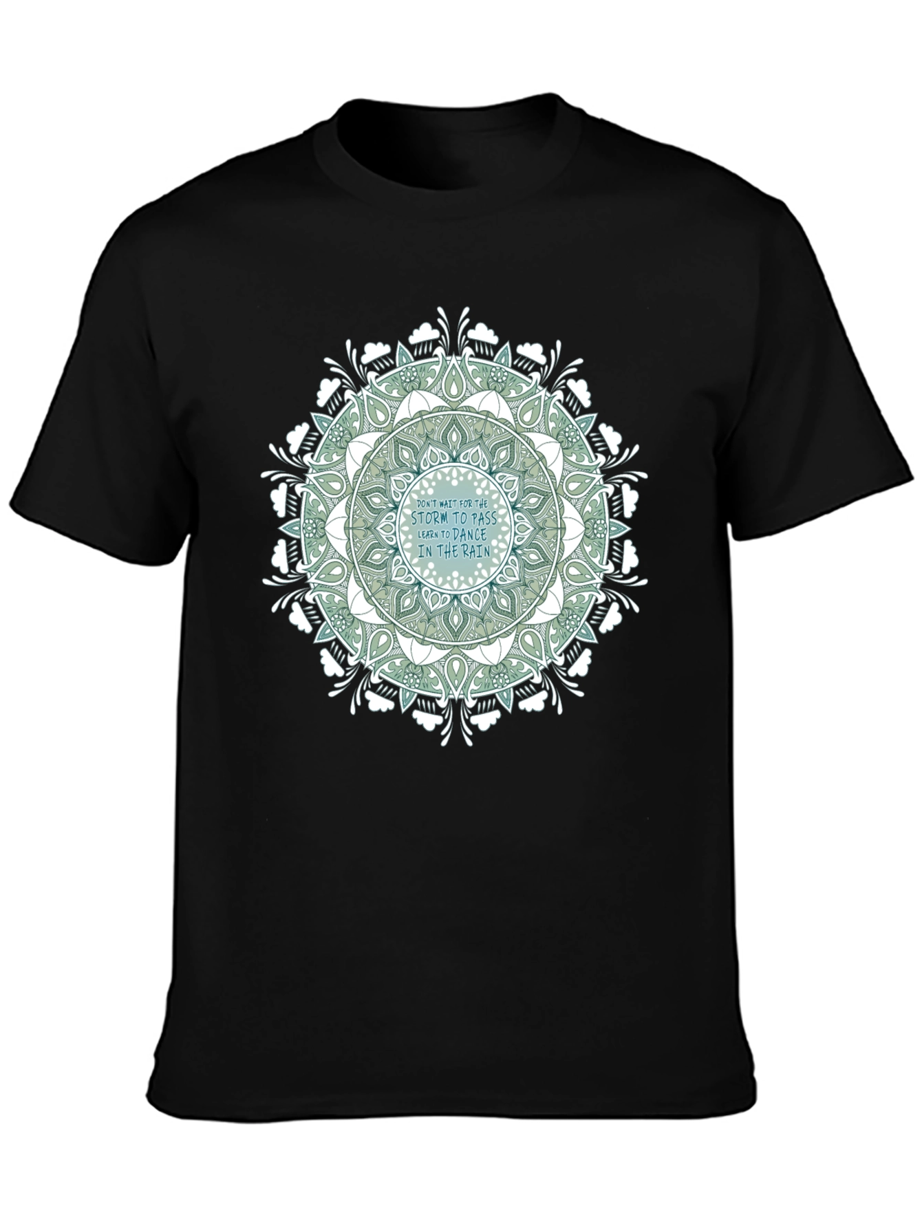 Mandala Graphic Print Black T-Shirt