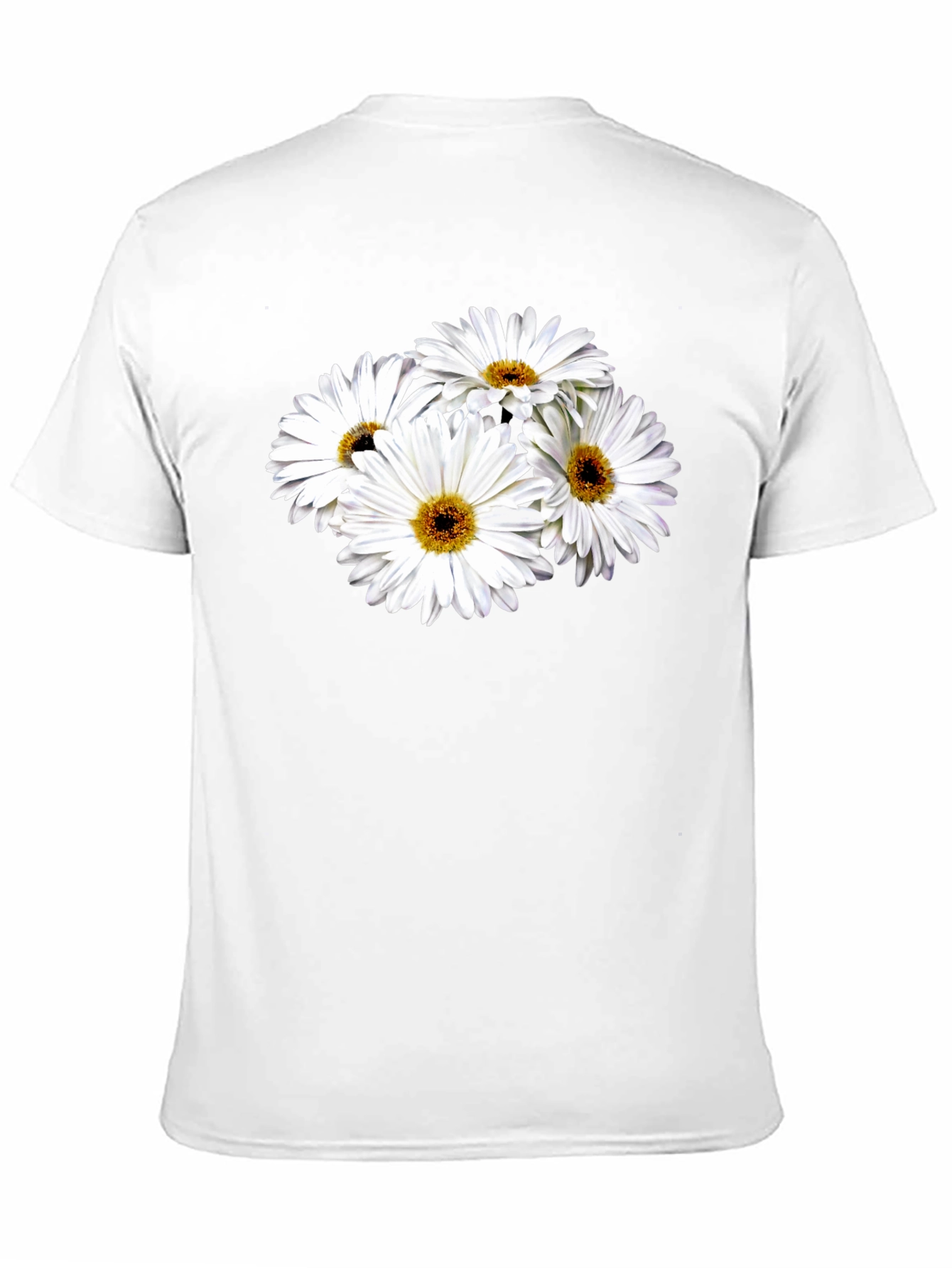 Daisy Flower Graphic Black T-Shirt