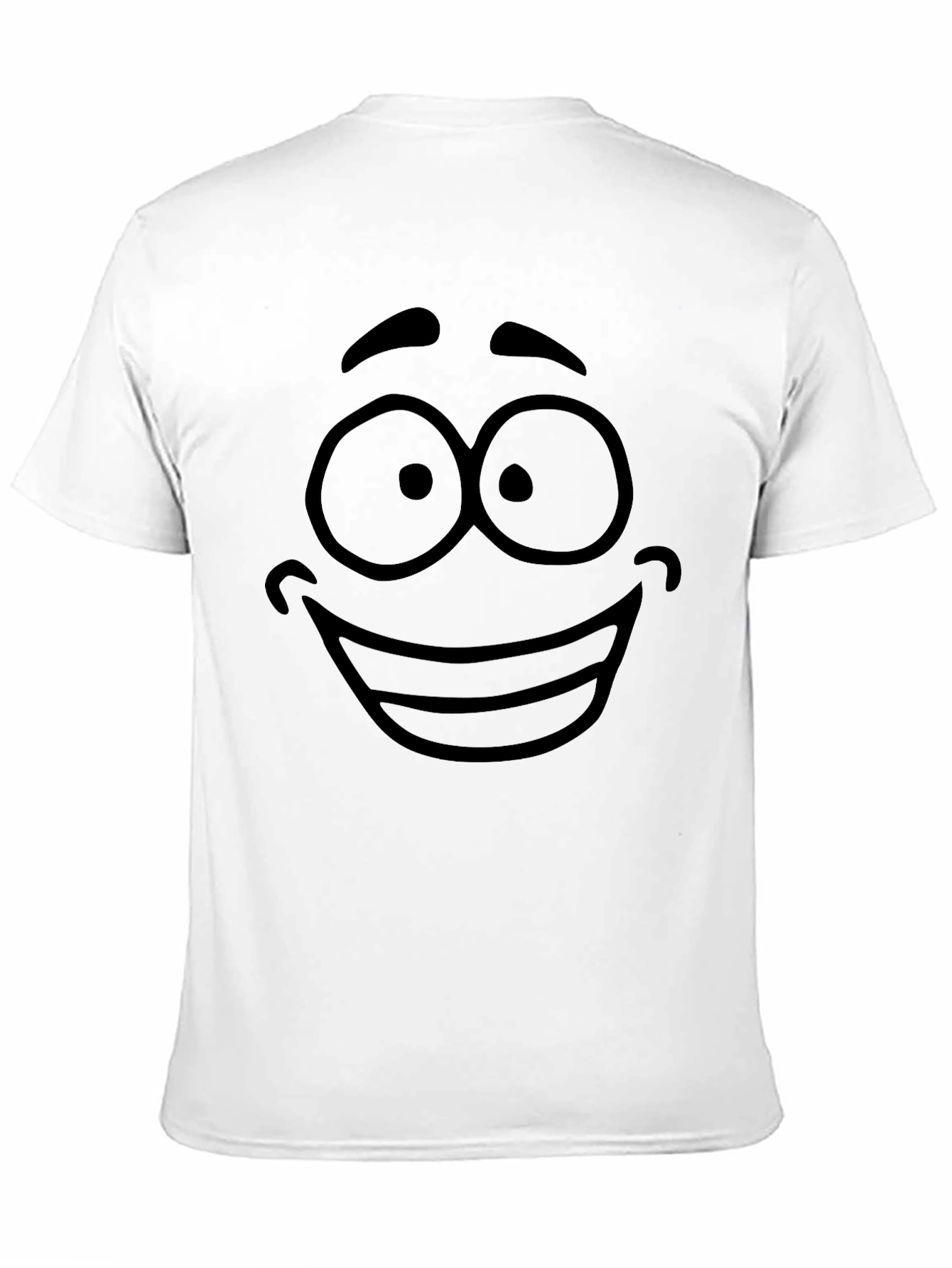 Cartoon Face Graphic Black T-Shirt