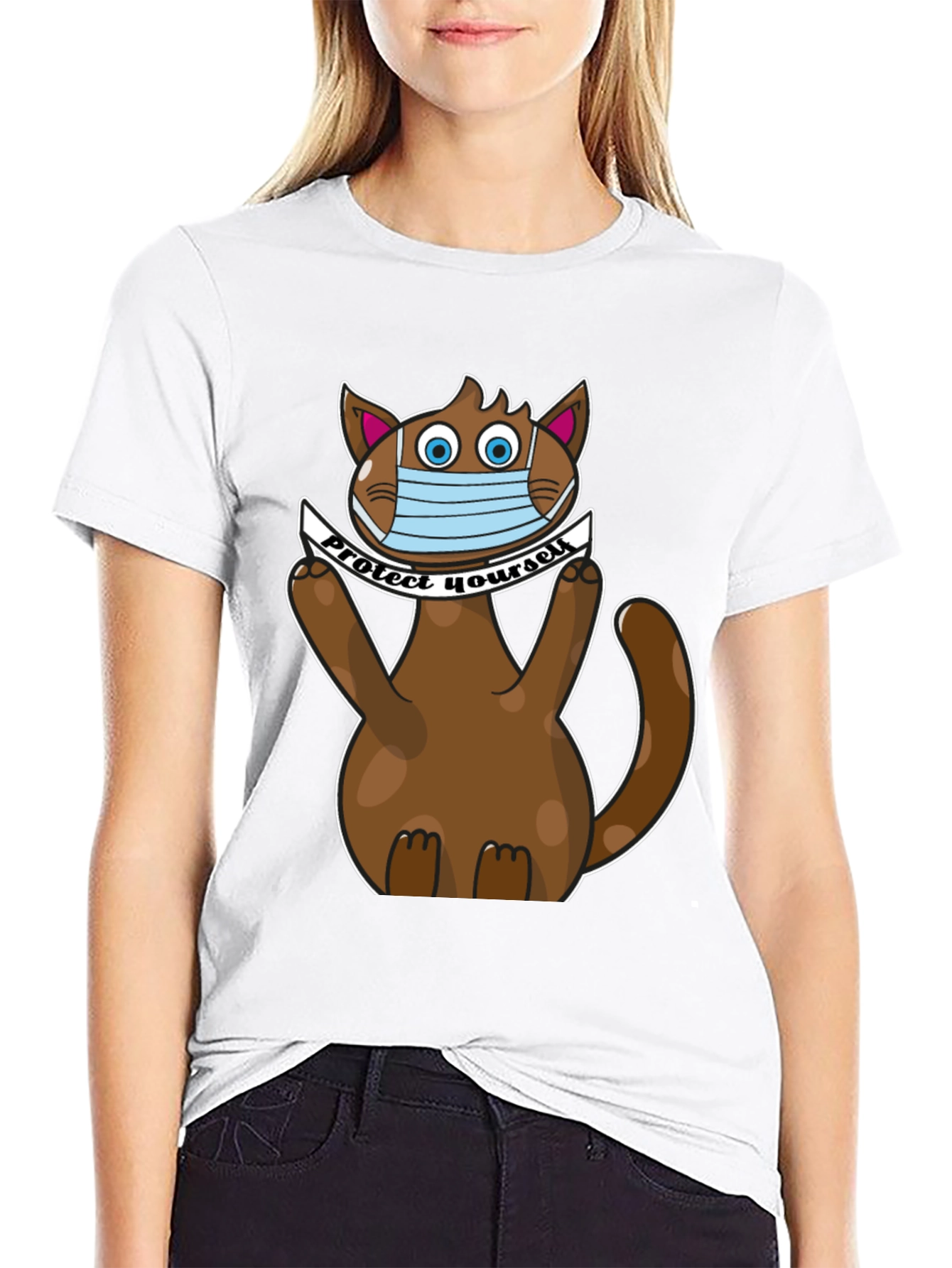 Protect Yourself Cat T-Shirt
