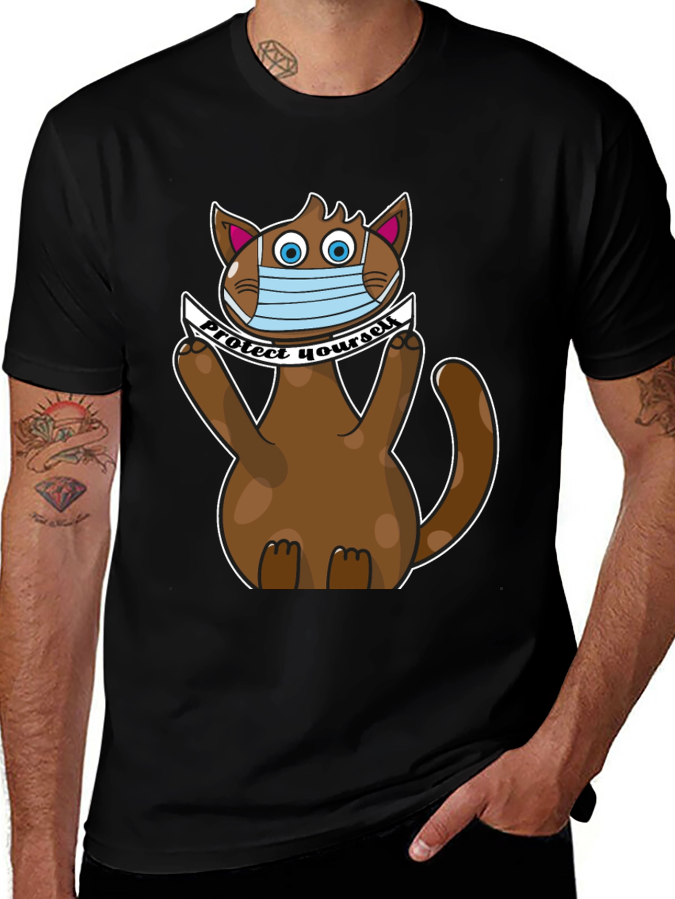 Protect Yourself Cat T-Shirt