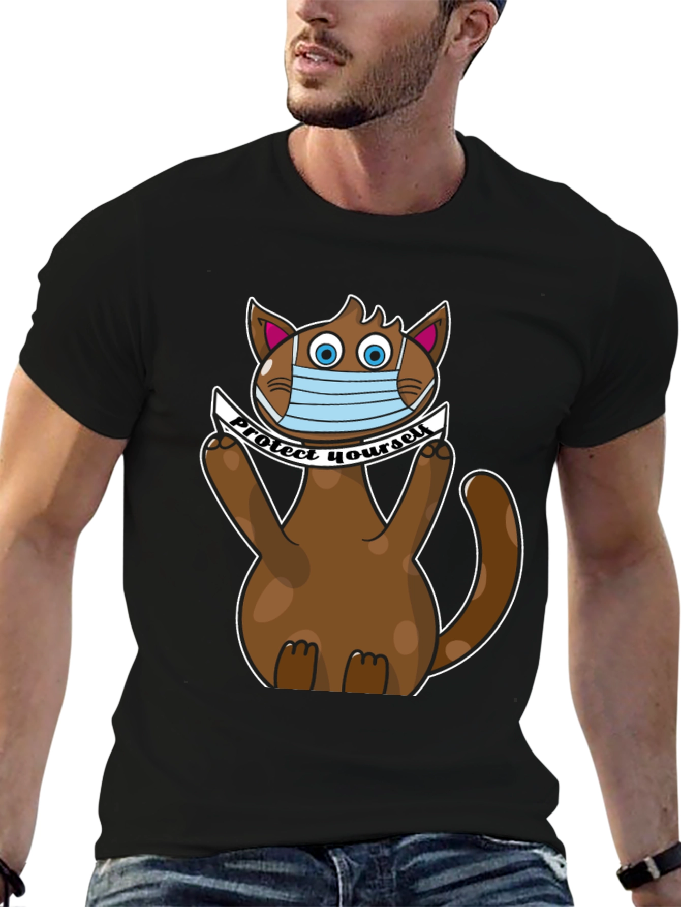 Protect Yourself Cat T-Shirt