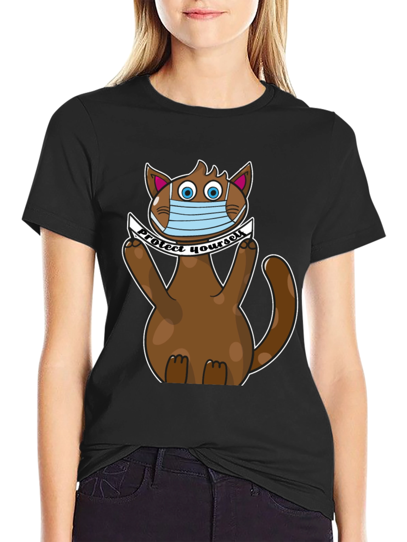 Protect Yourself Cat T-Shirt