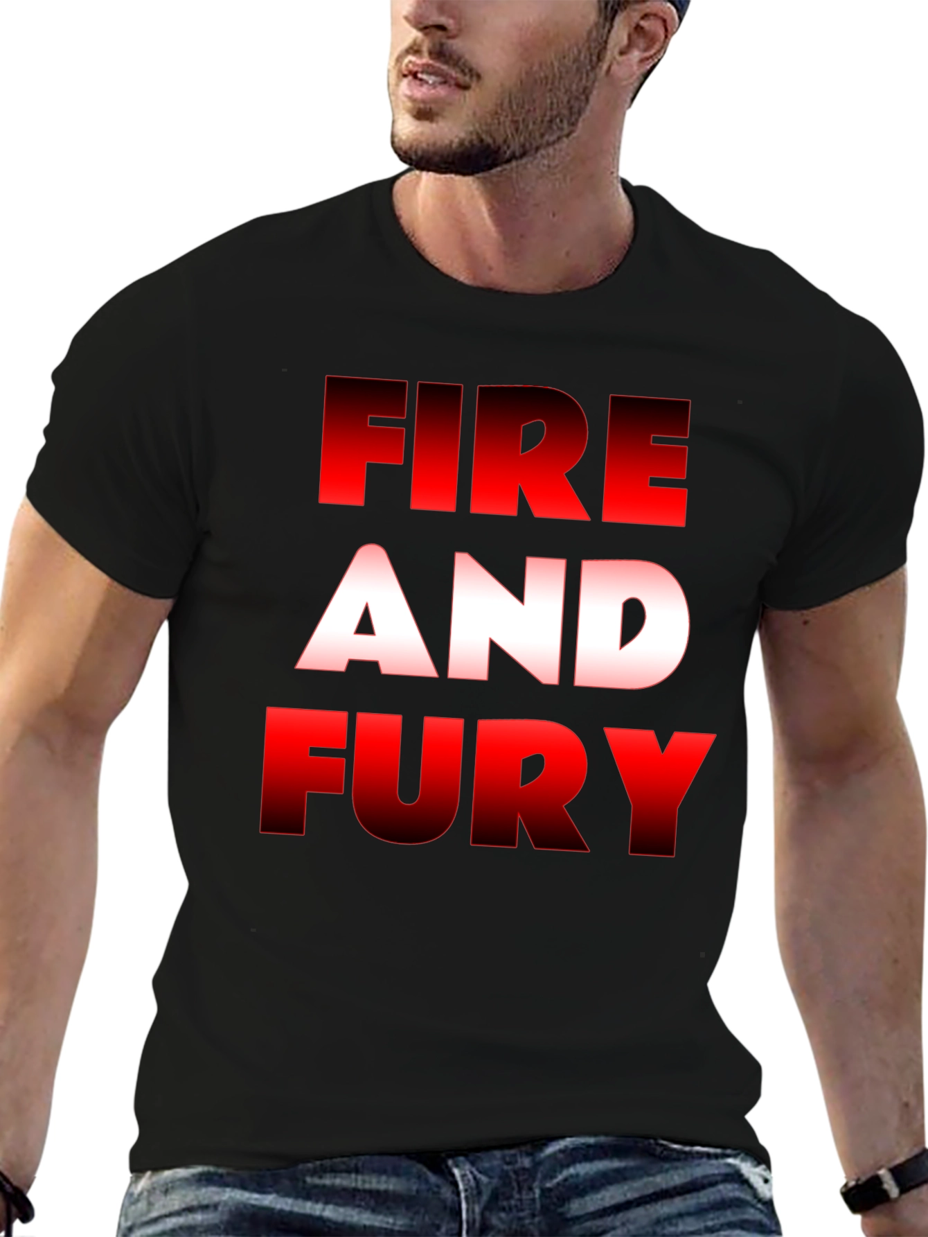 Fire and Fury Graphic Tee - Black