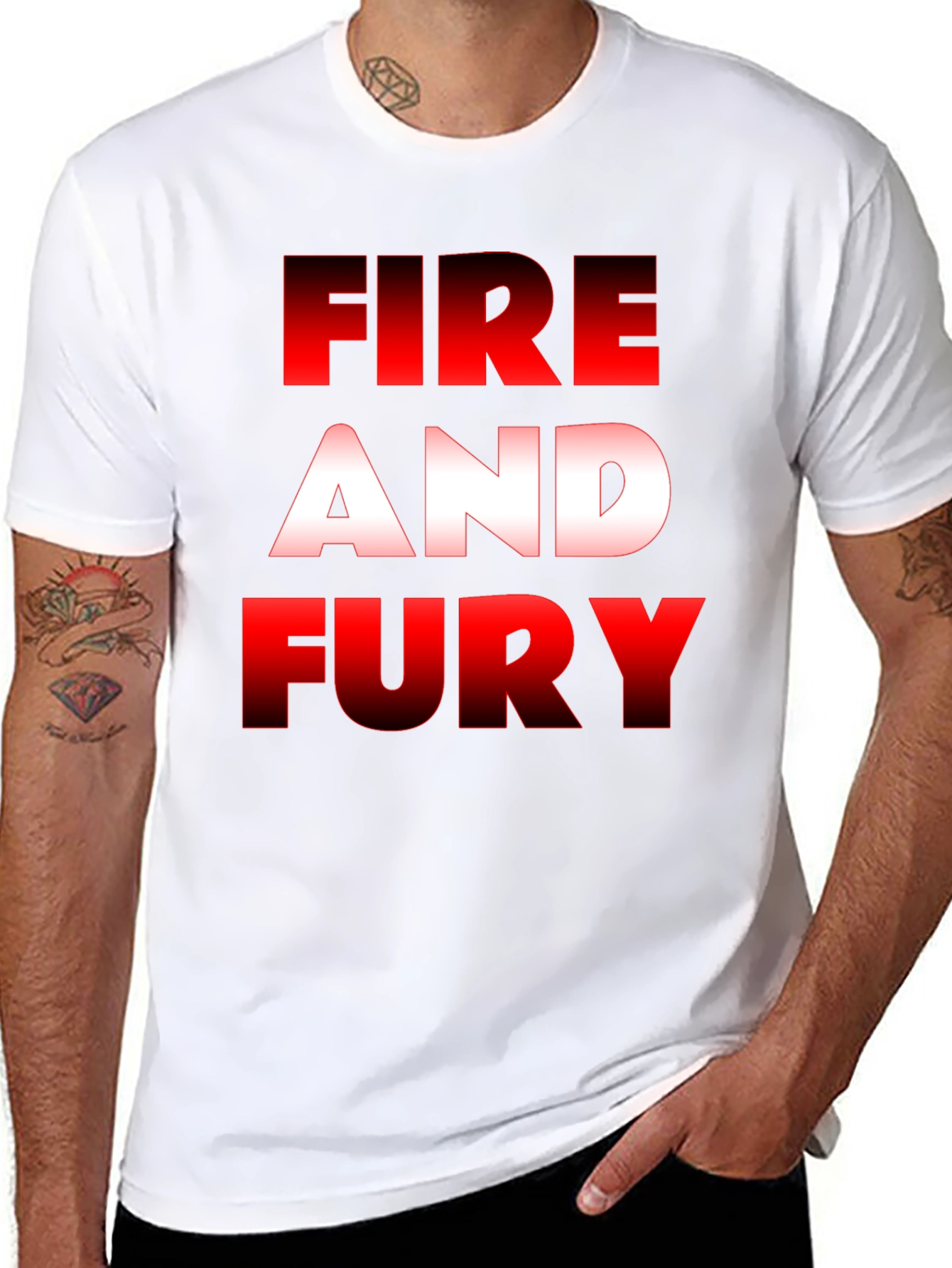 Fire and Fury Graphic Tee - Black