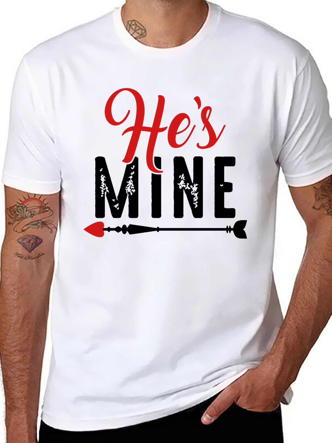 Hes Mine Valentines Day Graphic Tee