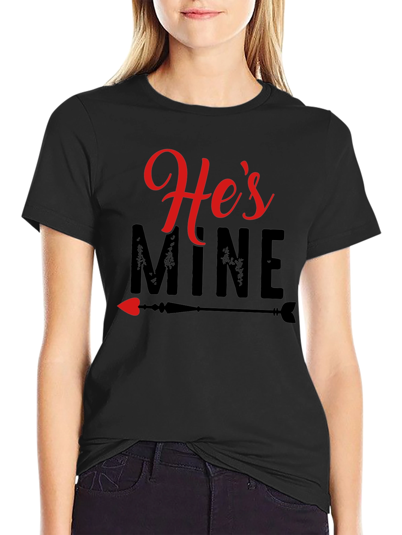 Hes Mine Valentines Day Graphic Tee