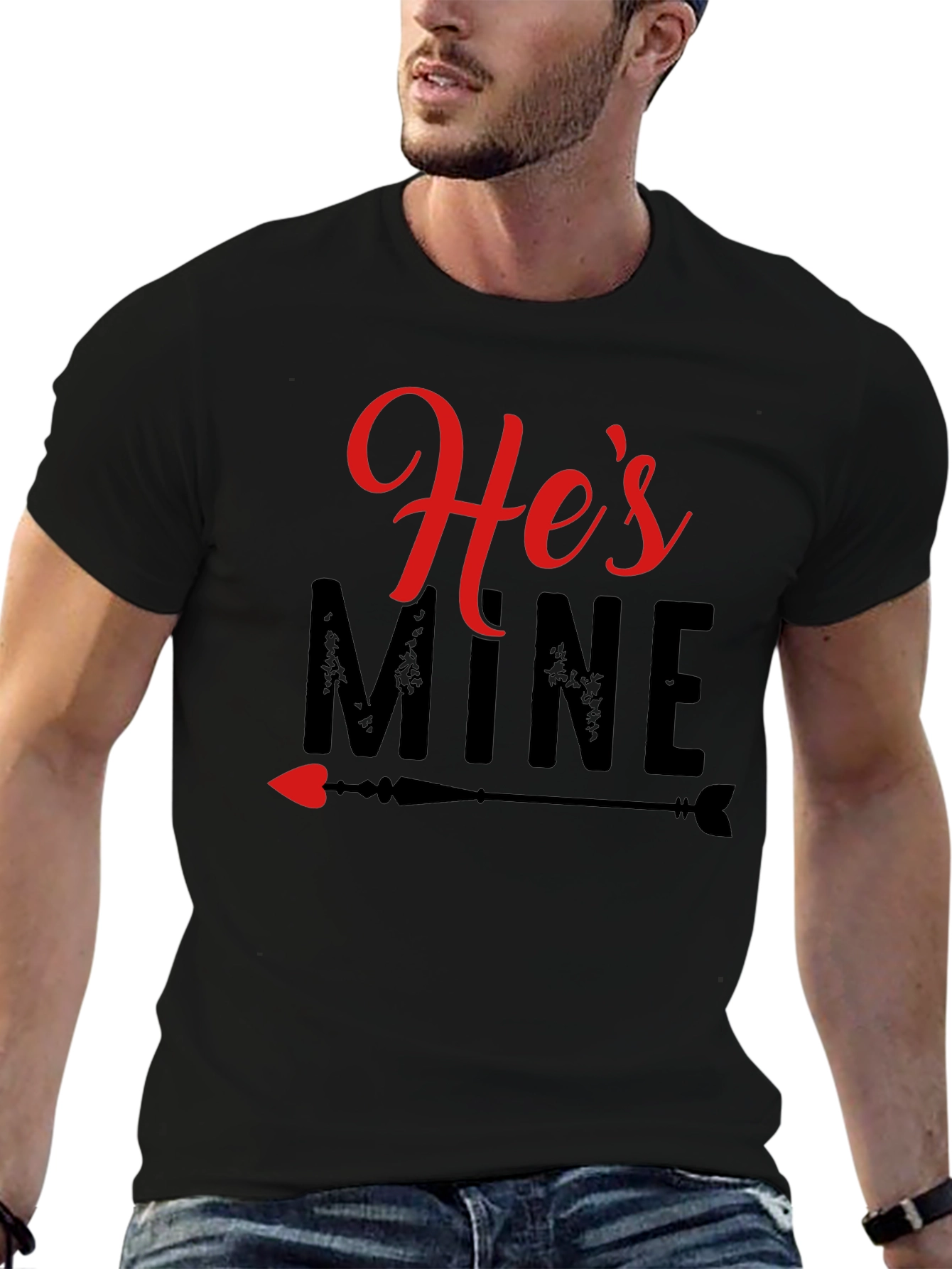 Hes Mine Valentines Day Graphic Tee