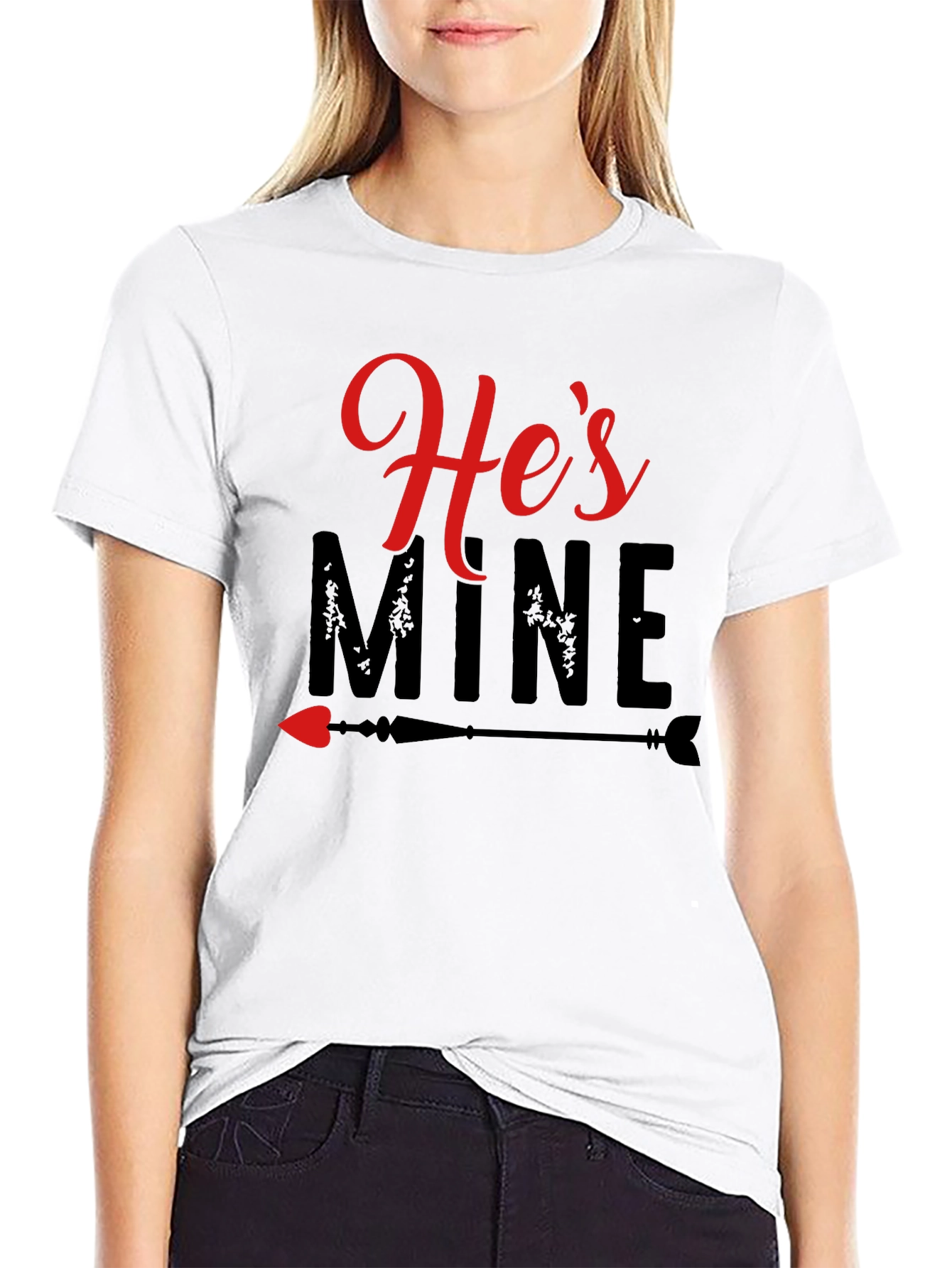 Hes Mine Valentines Day Graphic Tee