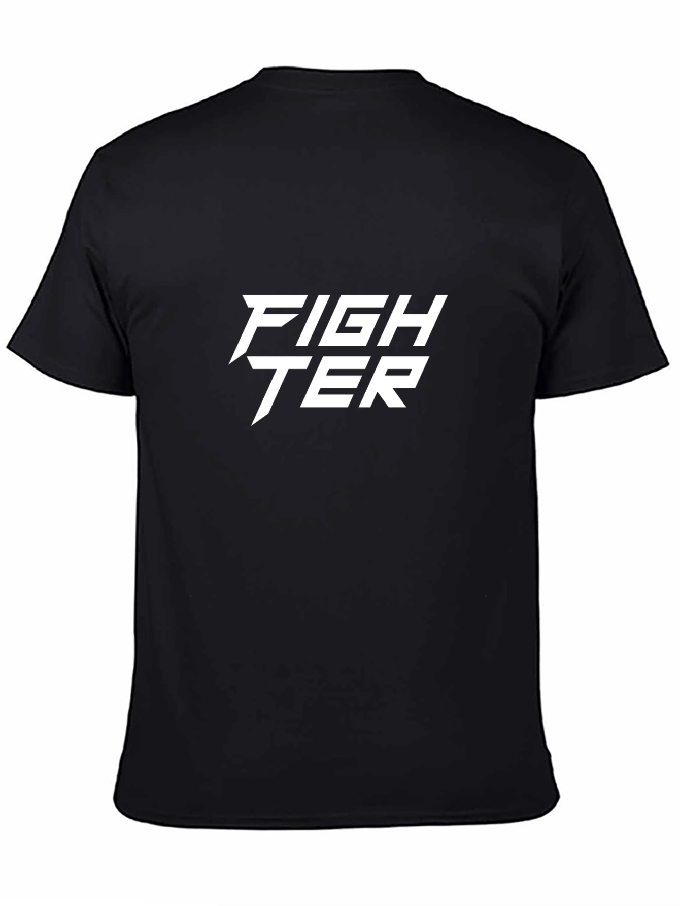 Fighter Graphic Print Black T-Shirt