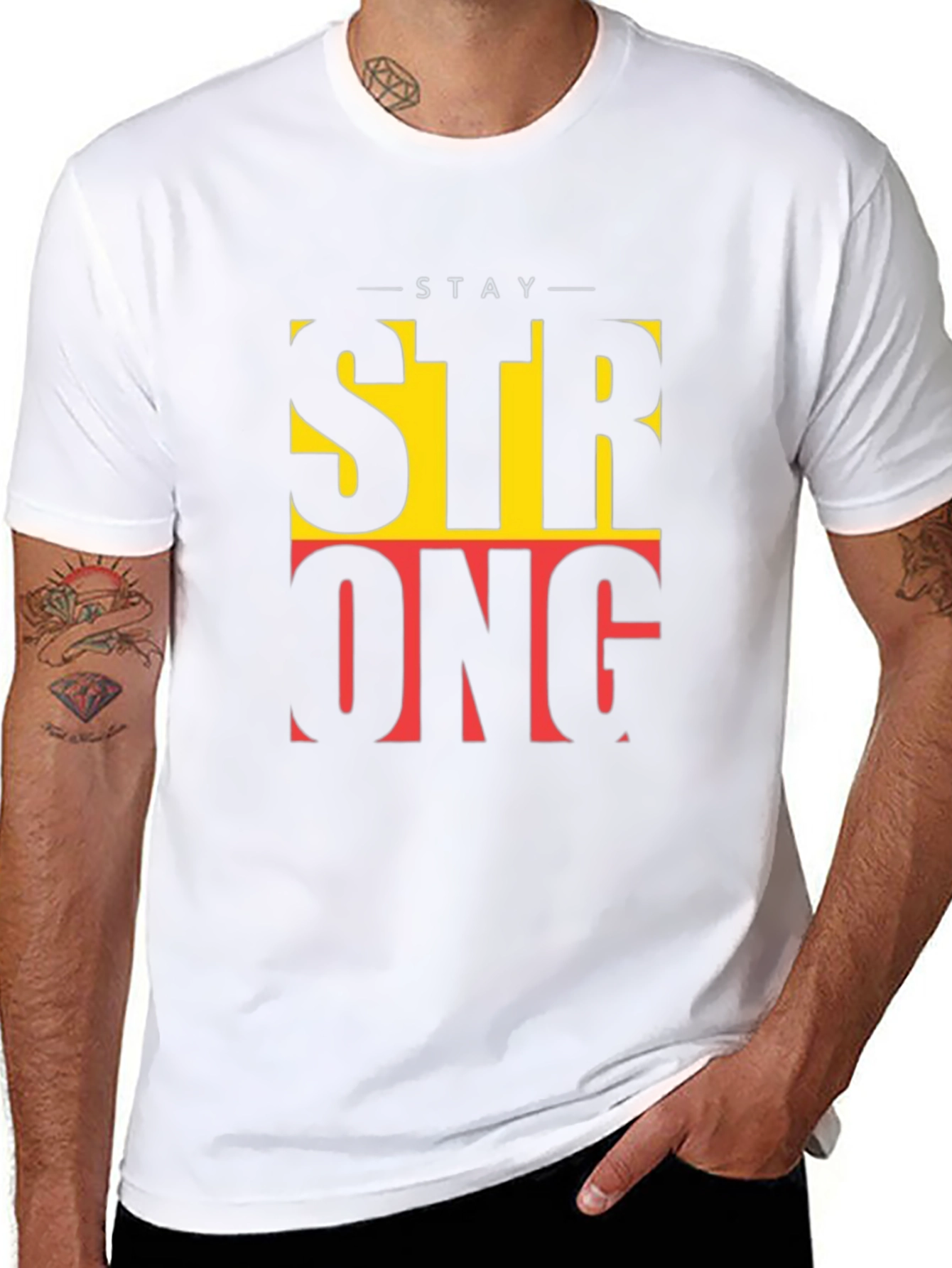 Stay Strong Graphic T-Shirt - Black