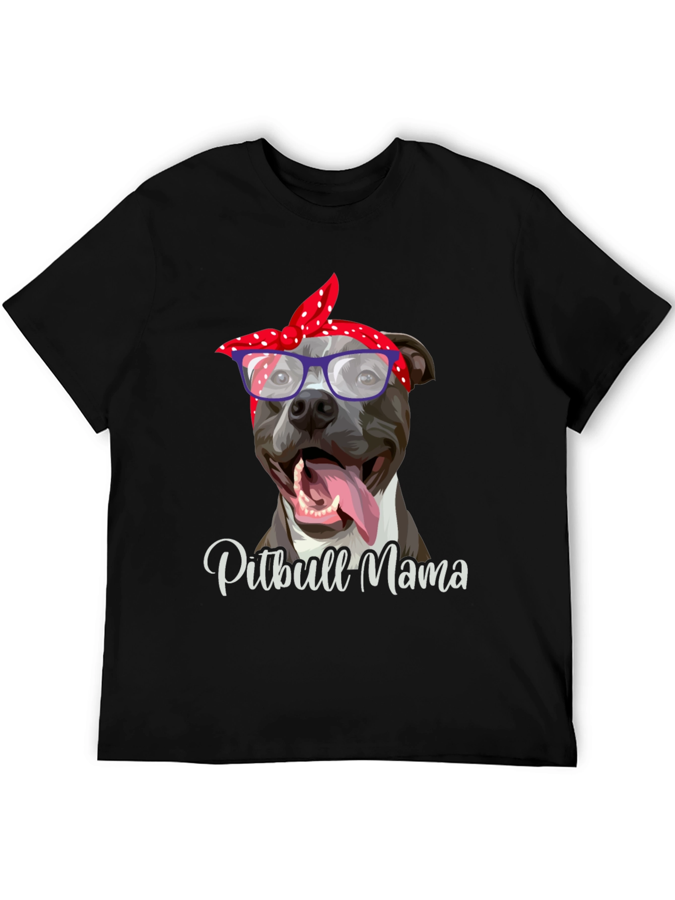 Pitbull Mama Graphic Tee - Stylish Dog Lover Shirt