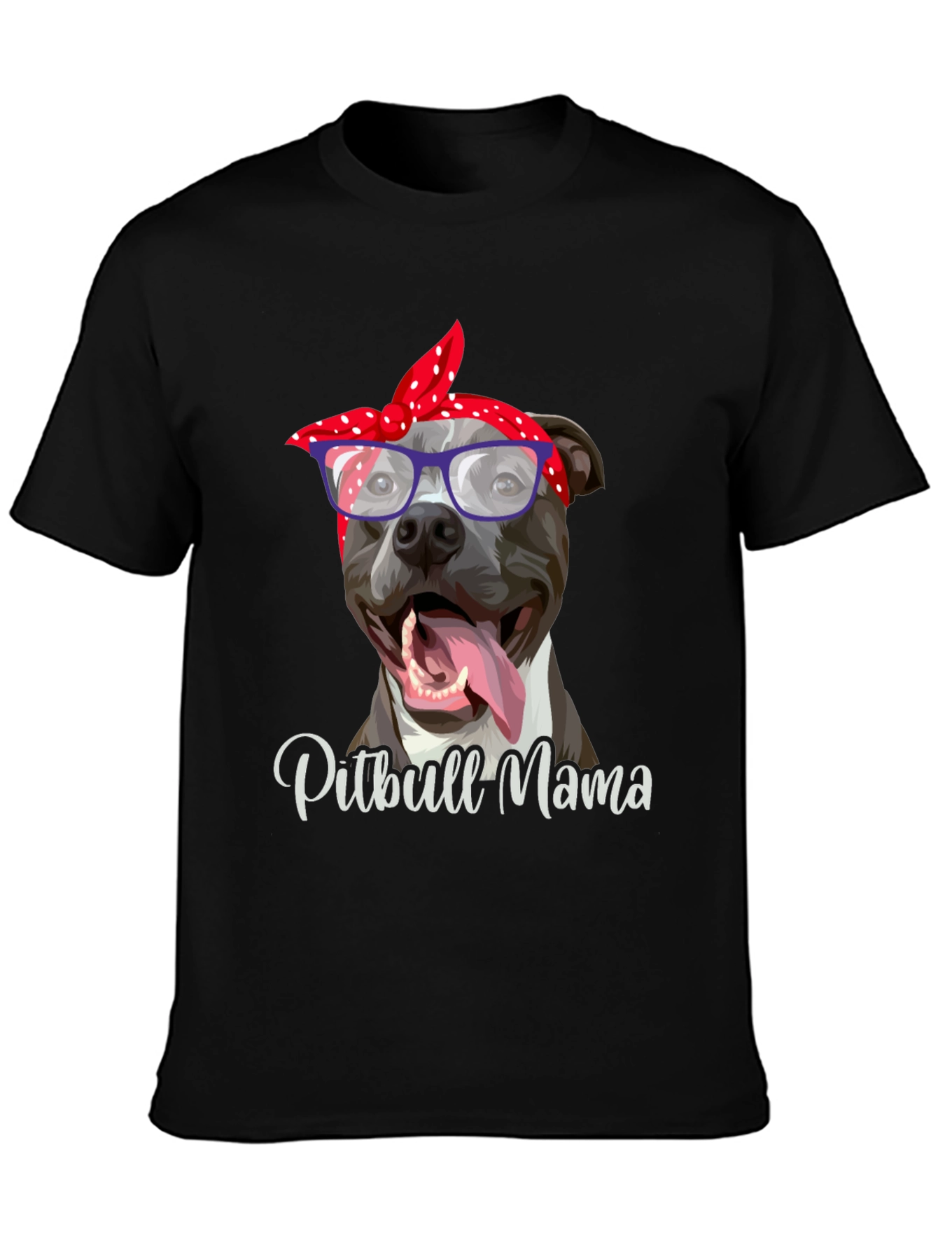 Pitbull Mama Graphic Tee - Stylish Dog Lover Shirt