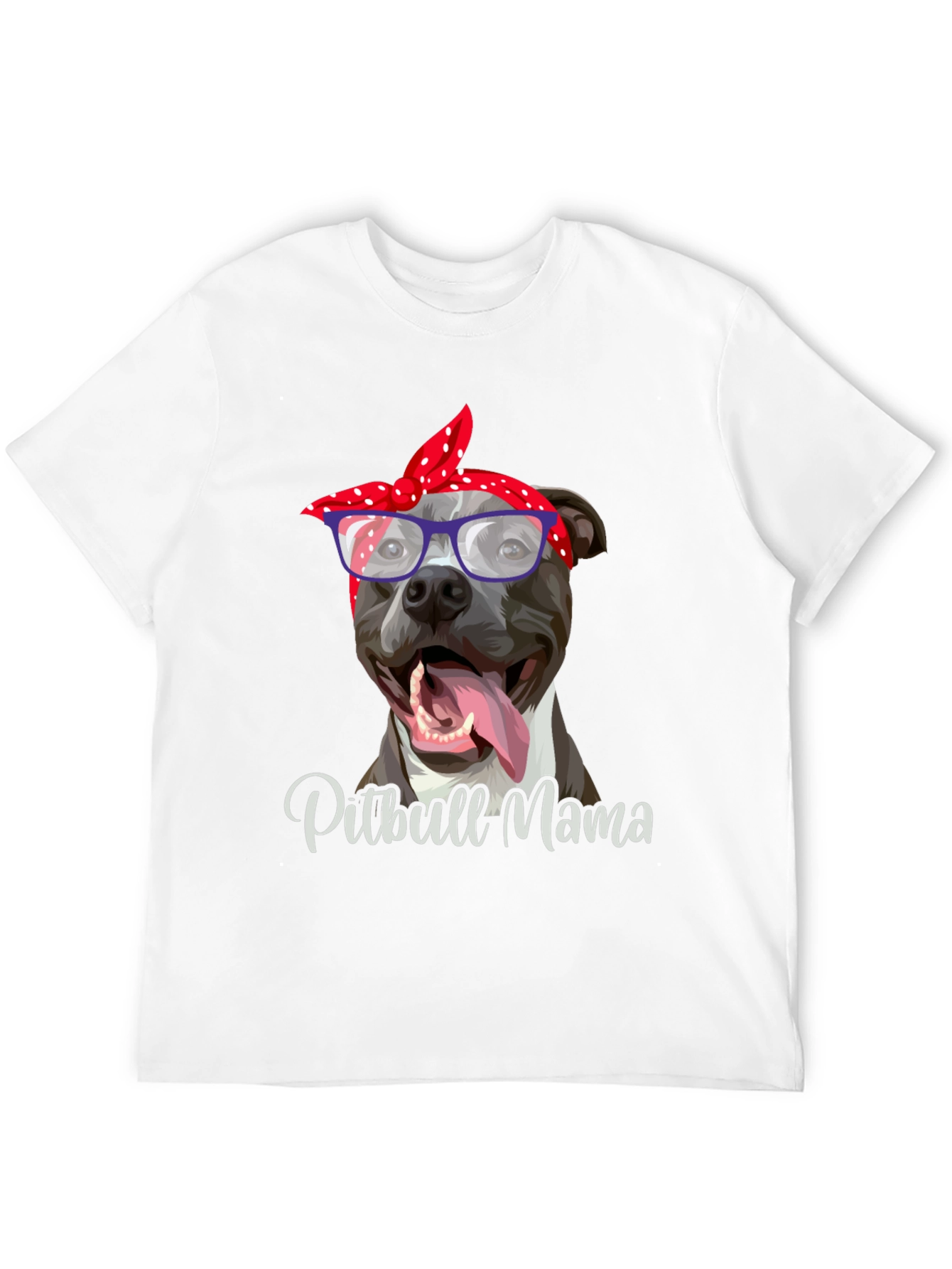 Pitbull Mama Graphic Tee - Stylish Dog Lover Shirt