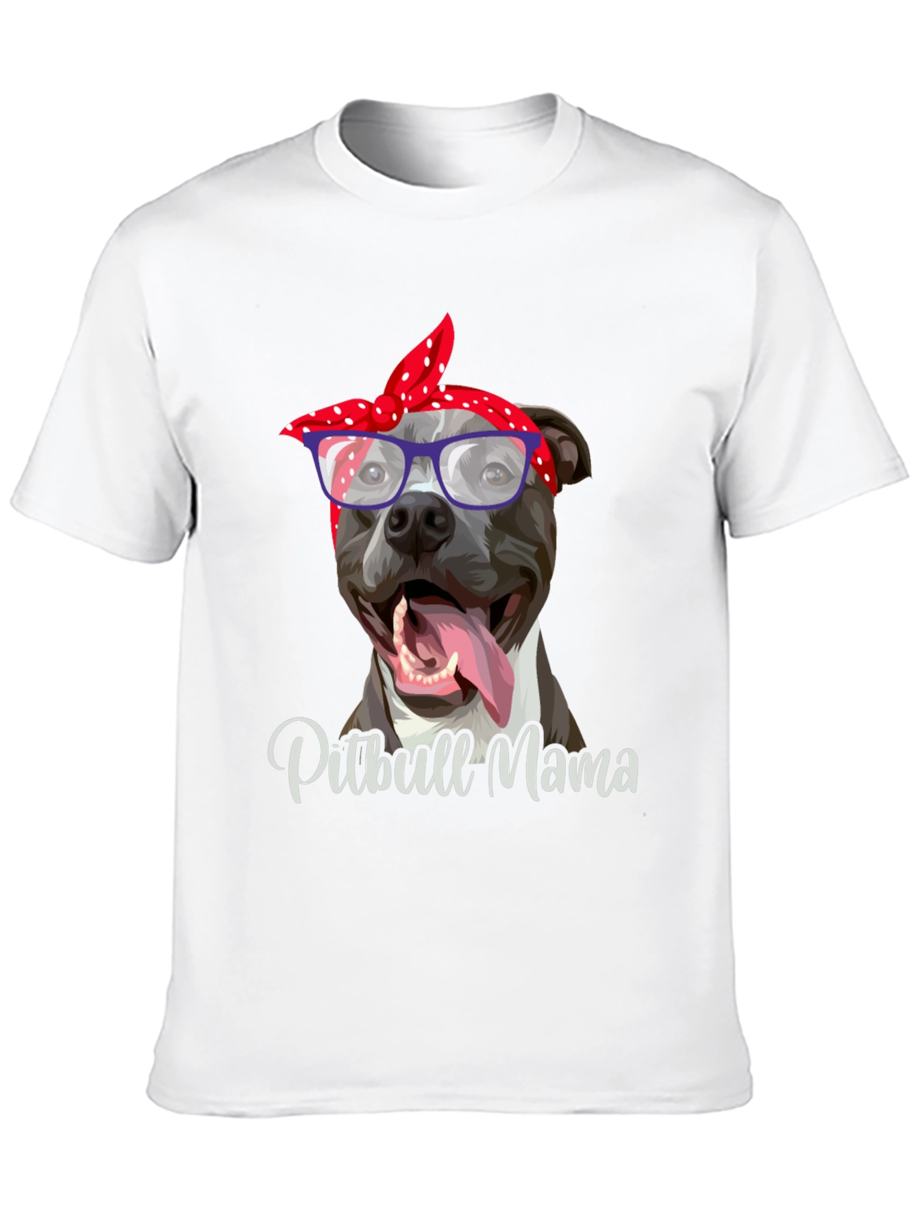 Pitbull Mama Graphic Tee - Stylish Dog Lover Shirt