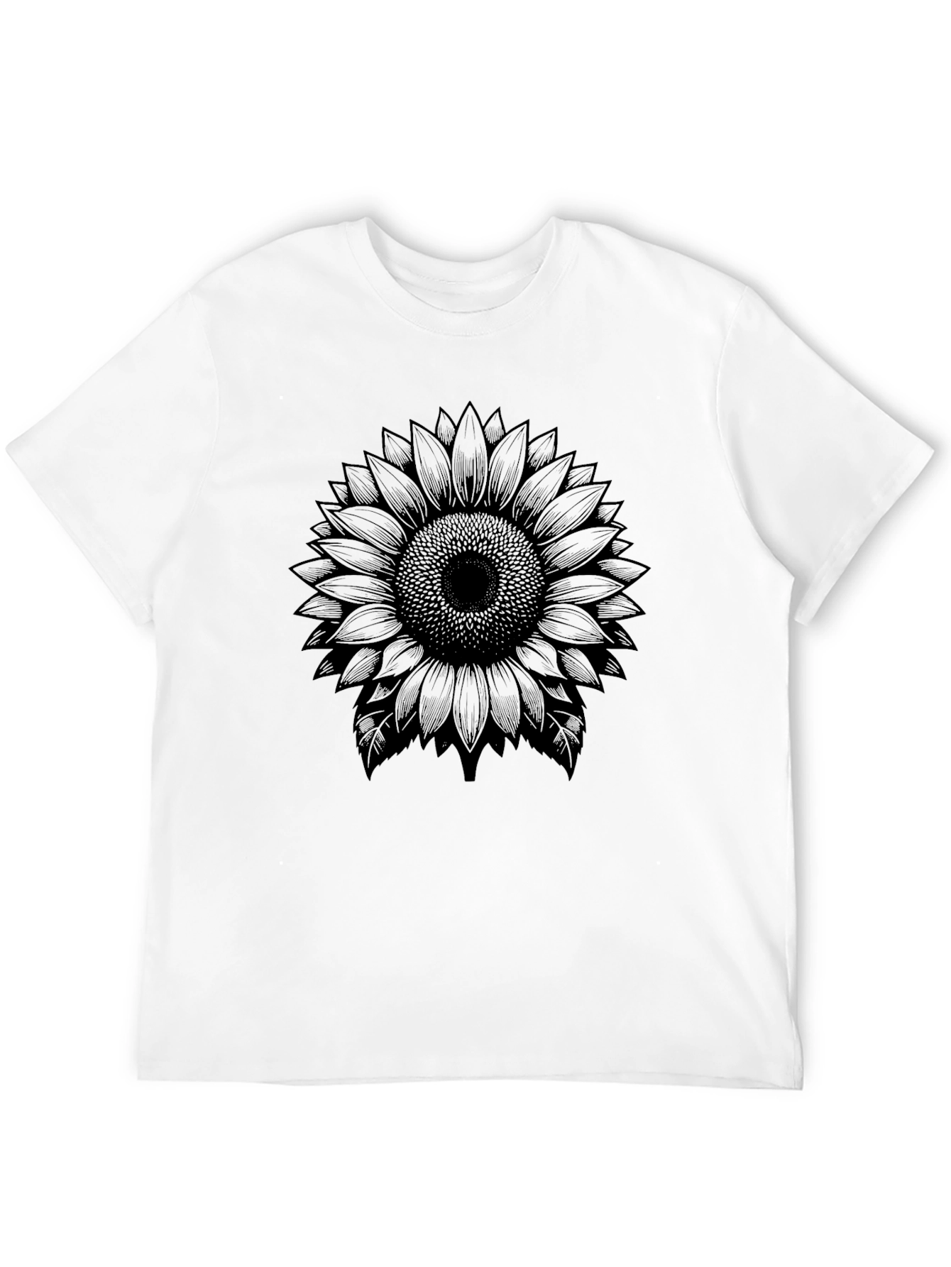 Black Sunflower Graphic T-Shirt