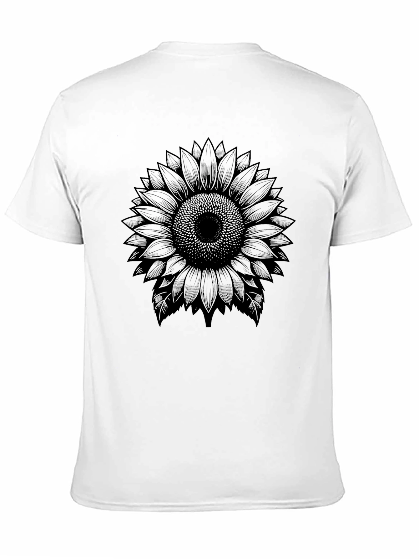 Black Sunflower Graphic T-Shirt