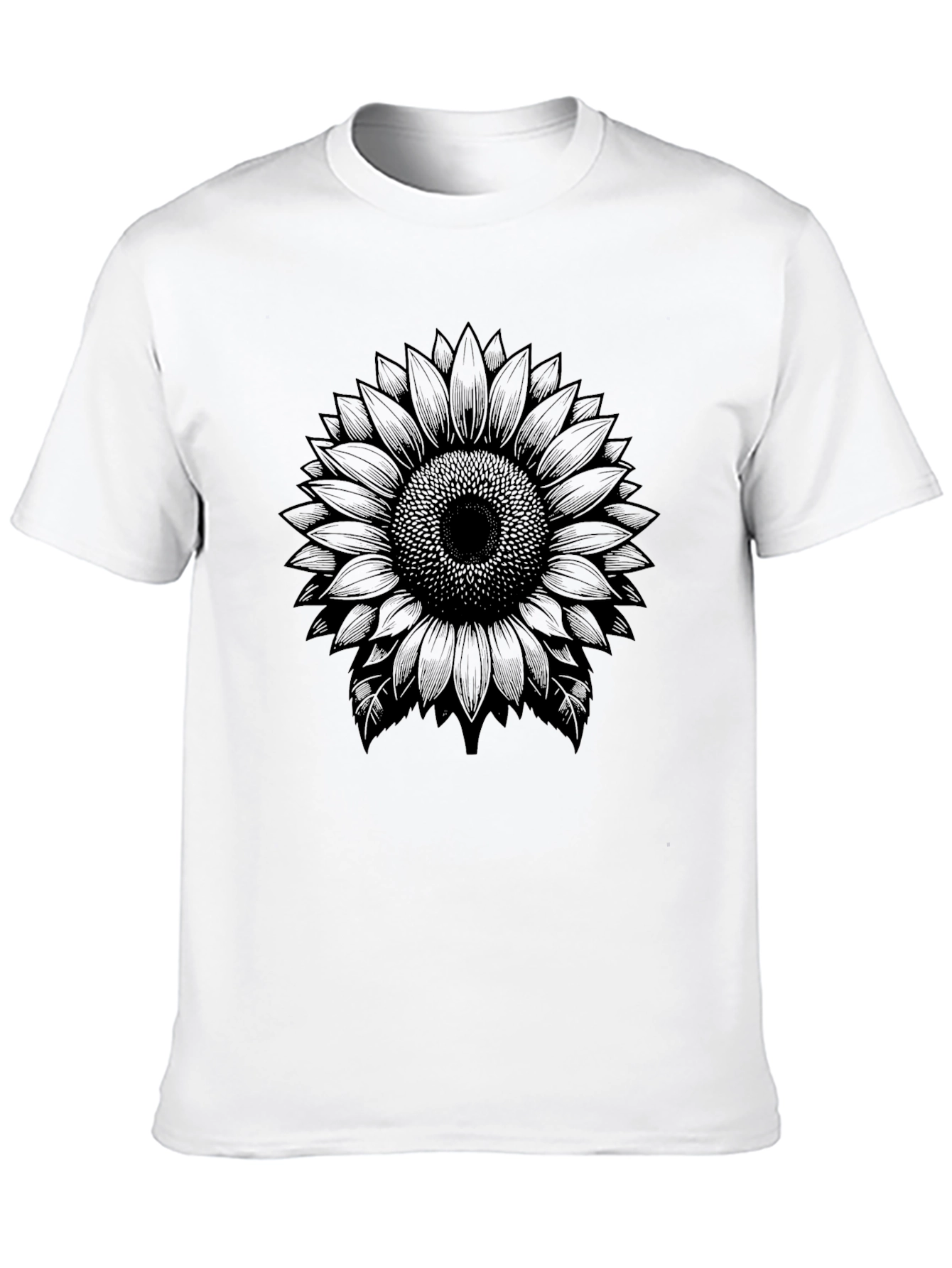 Black Sunflower Graphic T-Shirt