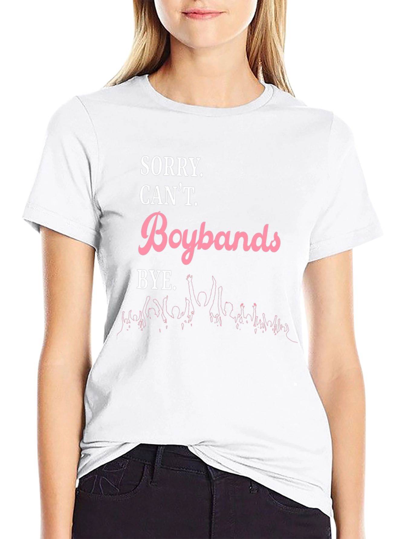 Sorry Cant Boybands Bye Black Graphic Tee