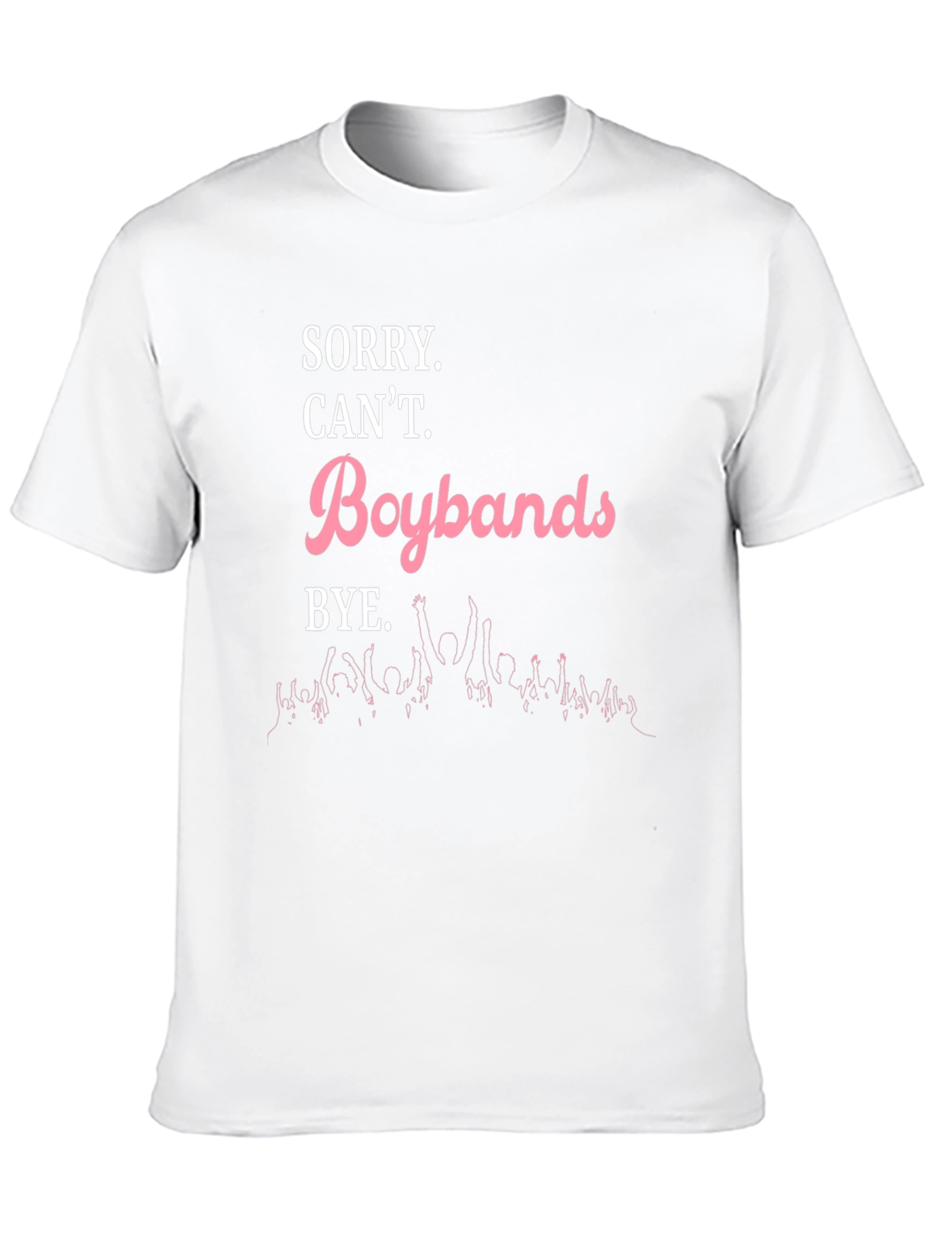 Sorry Cant Boybands Bye Black Graphic Tee