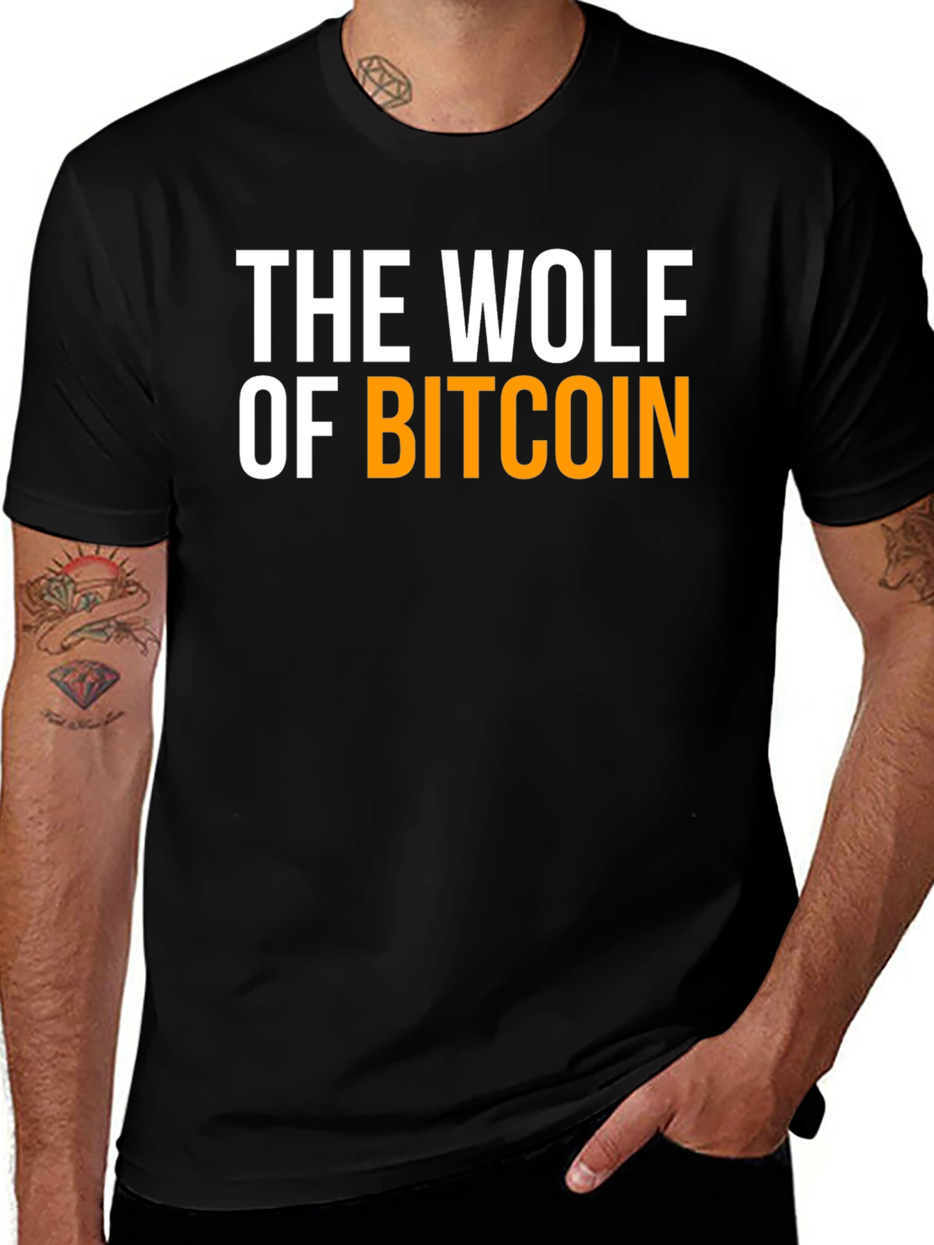 The Wolf of Bitcoin Graphic T-Shirt