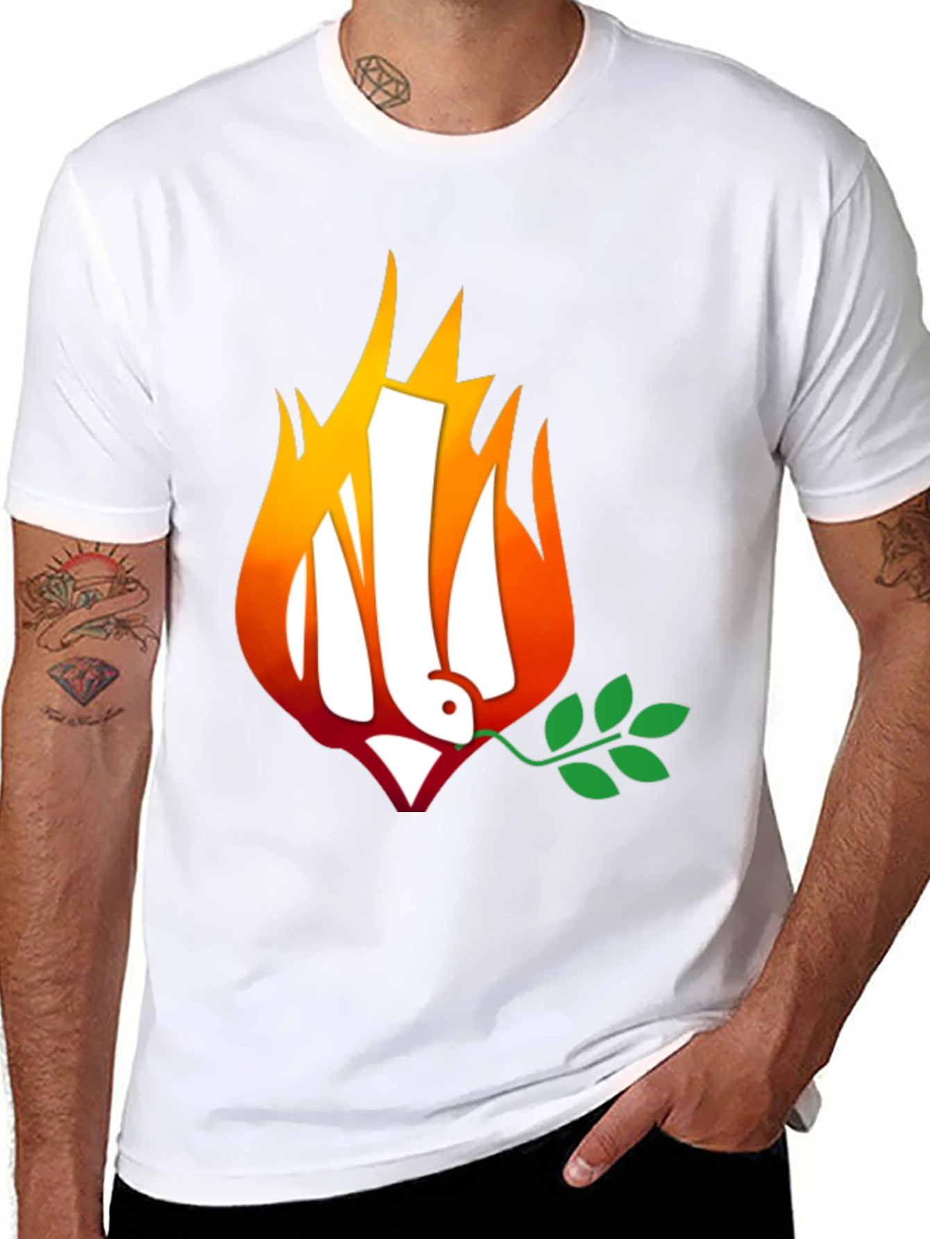Ukraine Peace Dove on Fire T-Shirt