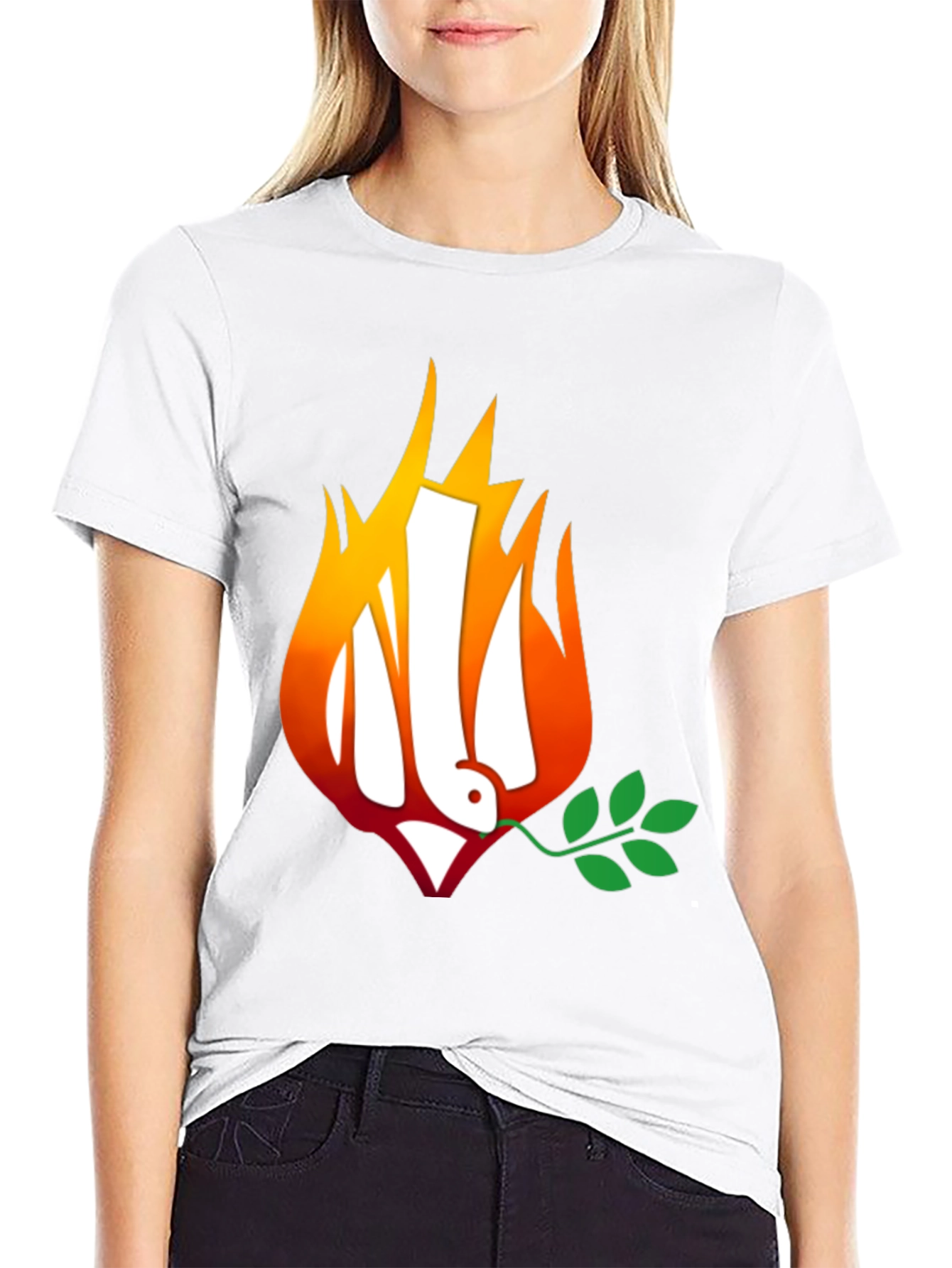 Ukraine Peace Dove on Fire T-Shirt