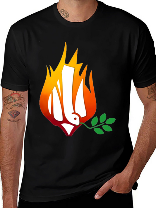 Ukraine Peace Dove on Fire T-Shirt