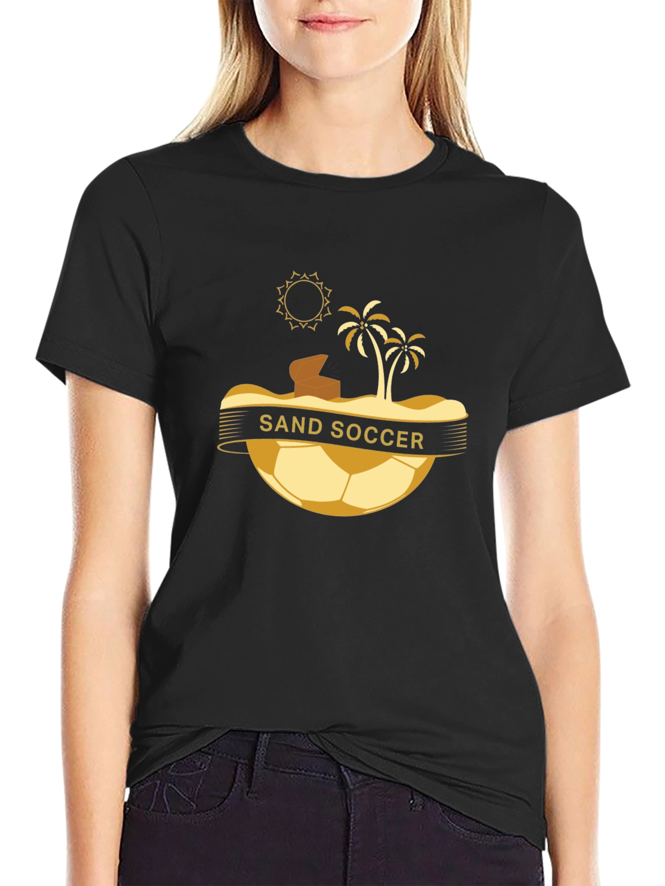 Sand Soccer Graphic T-Shirt - Beach Vibes