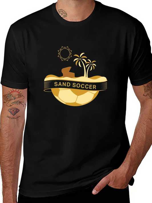 Sand Soccer Graphic T-Shirt - Beach Vibes