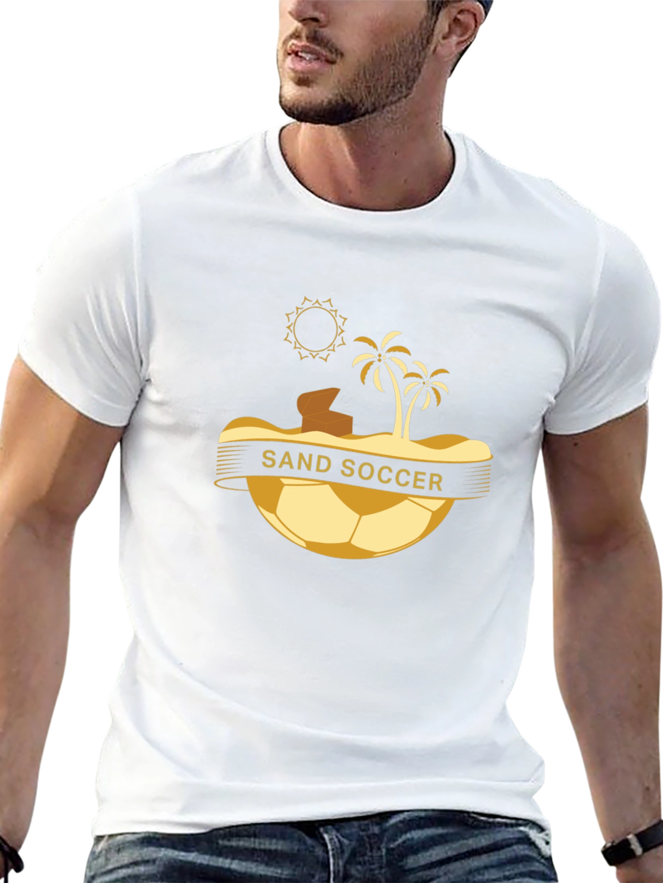 Sand Soccer Graphic T-Shirt - Beach Vibes