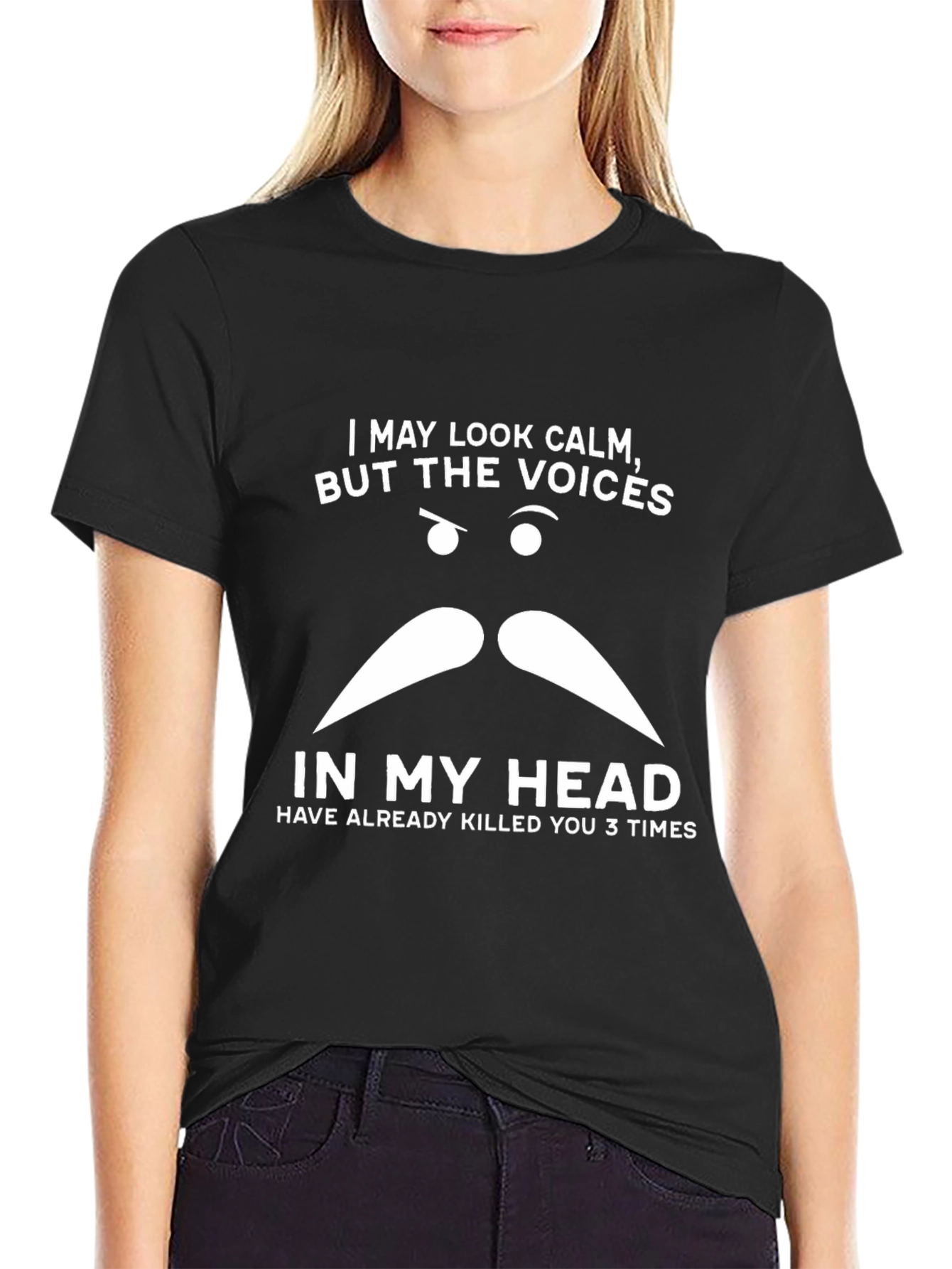 Funny Mens T-Shirt: I May Look Calm