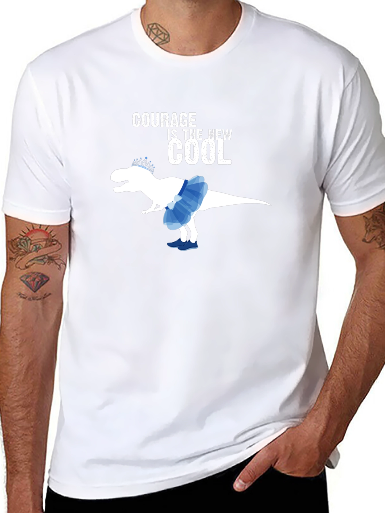 Courage is the New Cool T-Rex T-Shirt