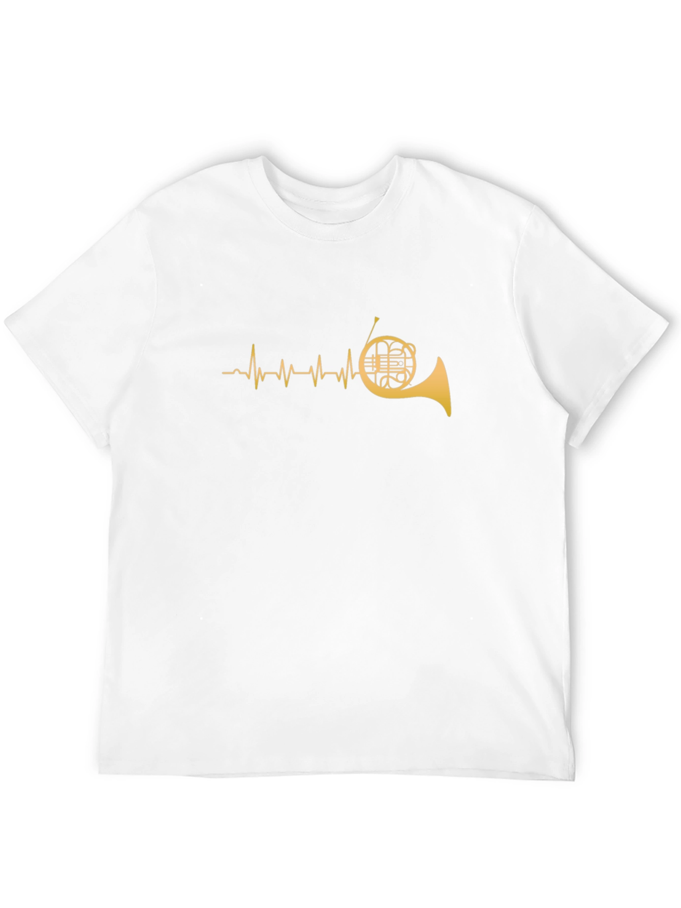 French Horn Heartbeat T-Shirt - Musician Tee