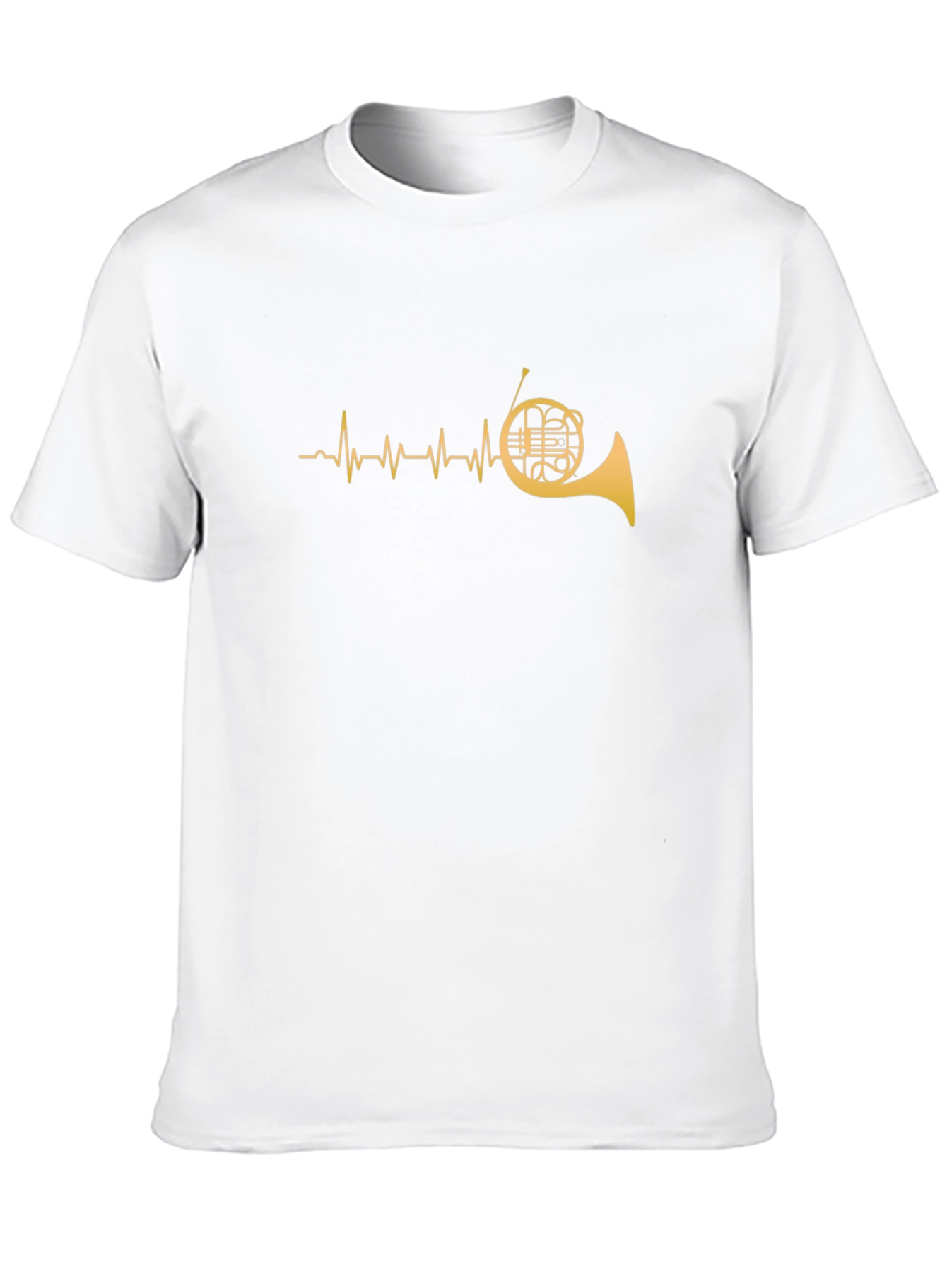 French Horn Heartbeat T-Shirt - Musician Tee