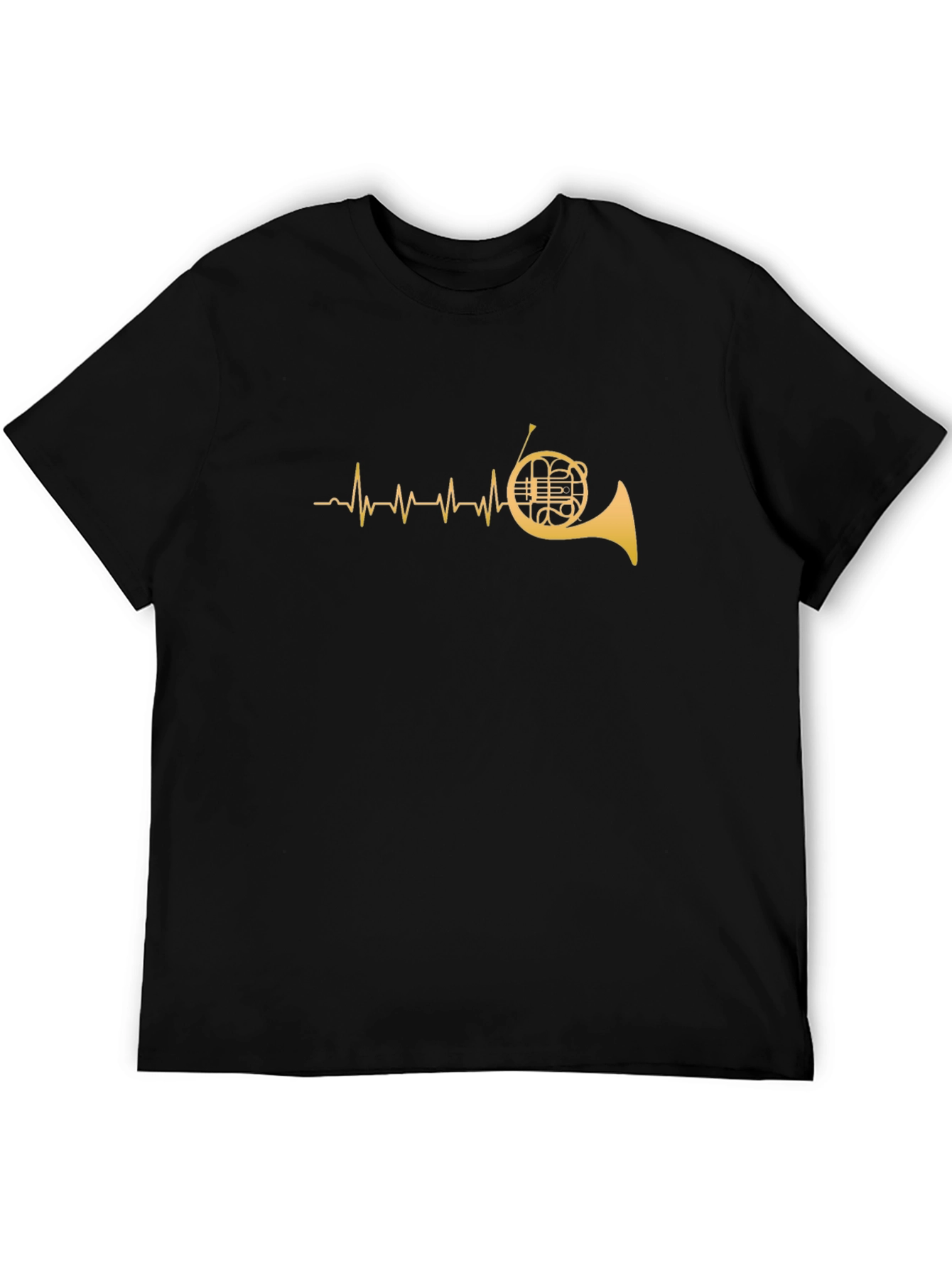 French Horn Heartbeat T-Shirt - Musician Tee