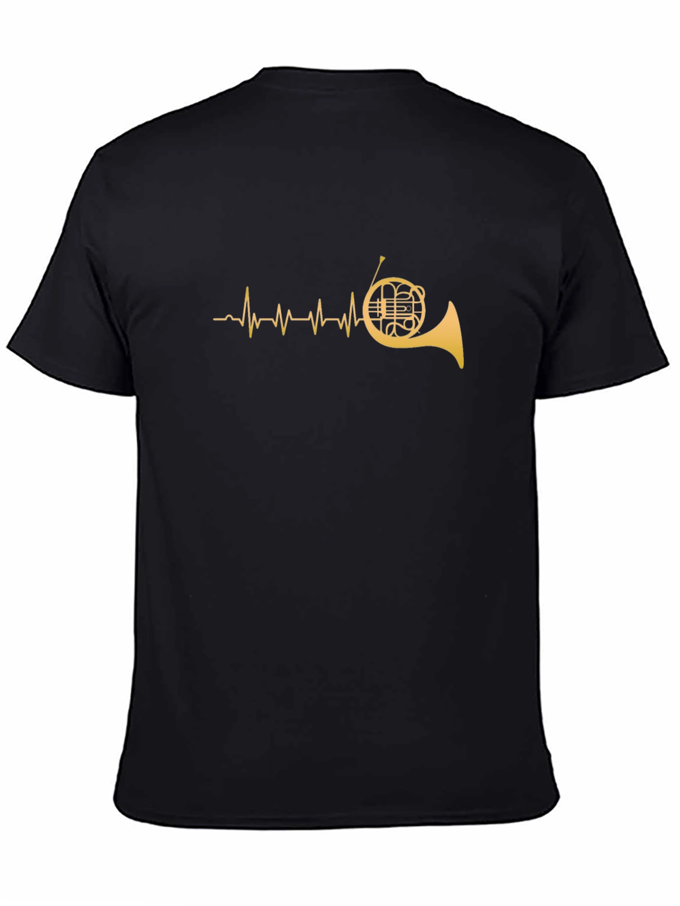 French Horn Heartbeat T-Shirt - Musician Tee