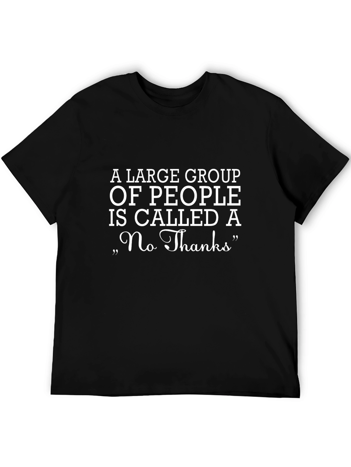 Funny No Thanks Graphic Tee - Introvert Humor