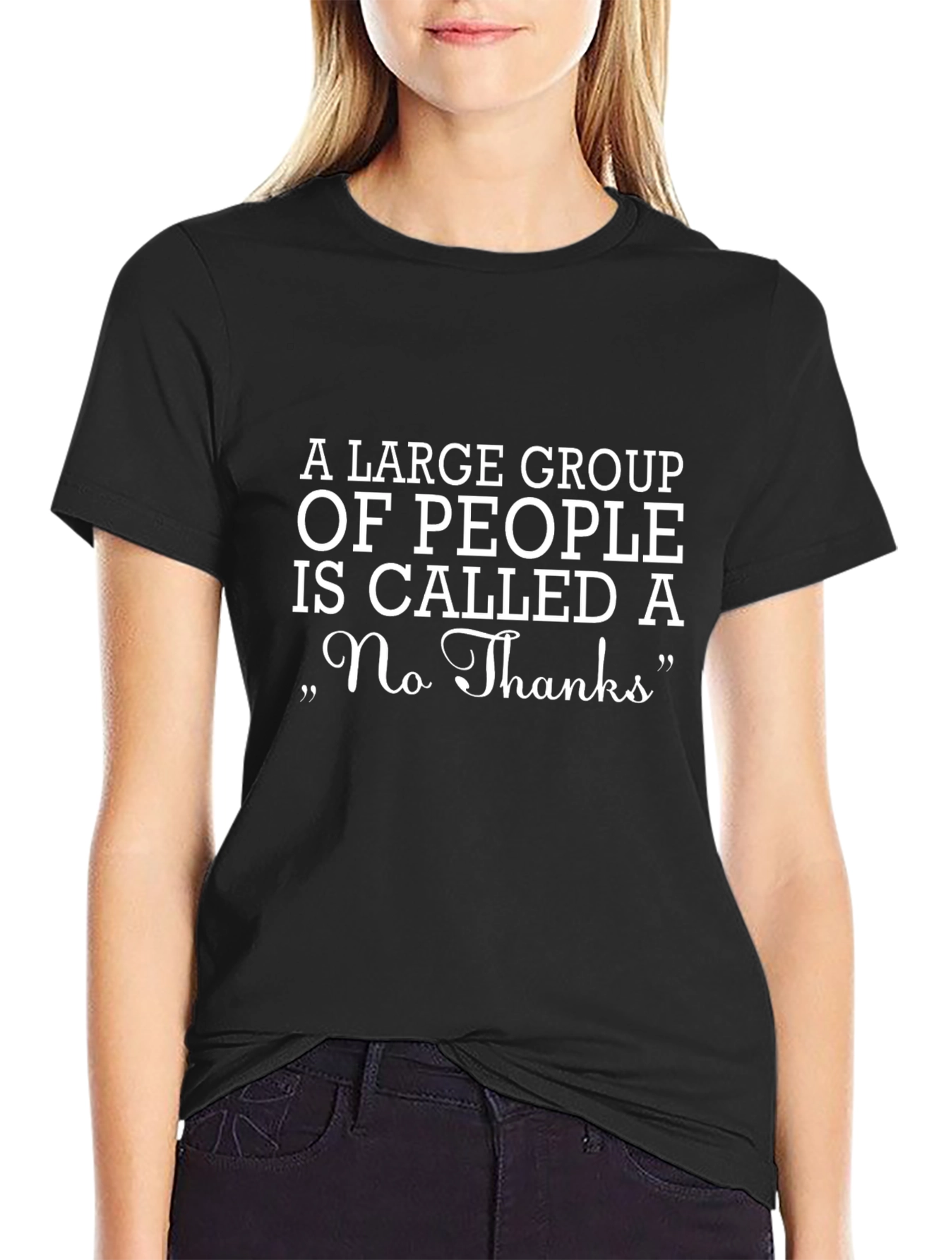 Funny No Thanks Graphic Tee - Introvert Humor