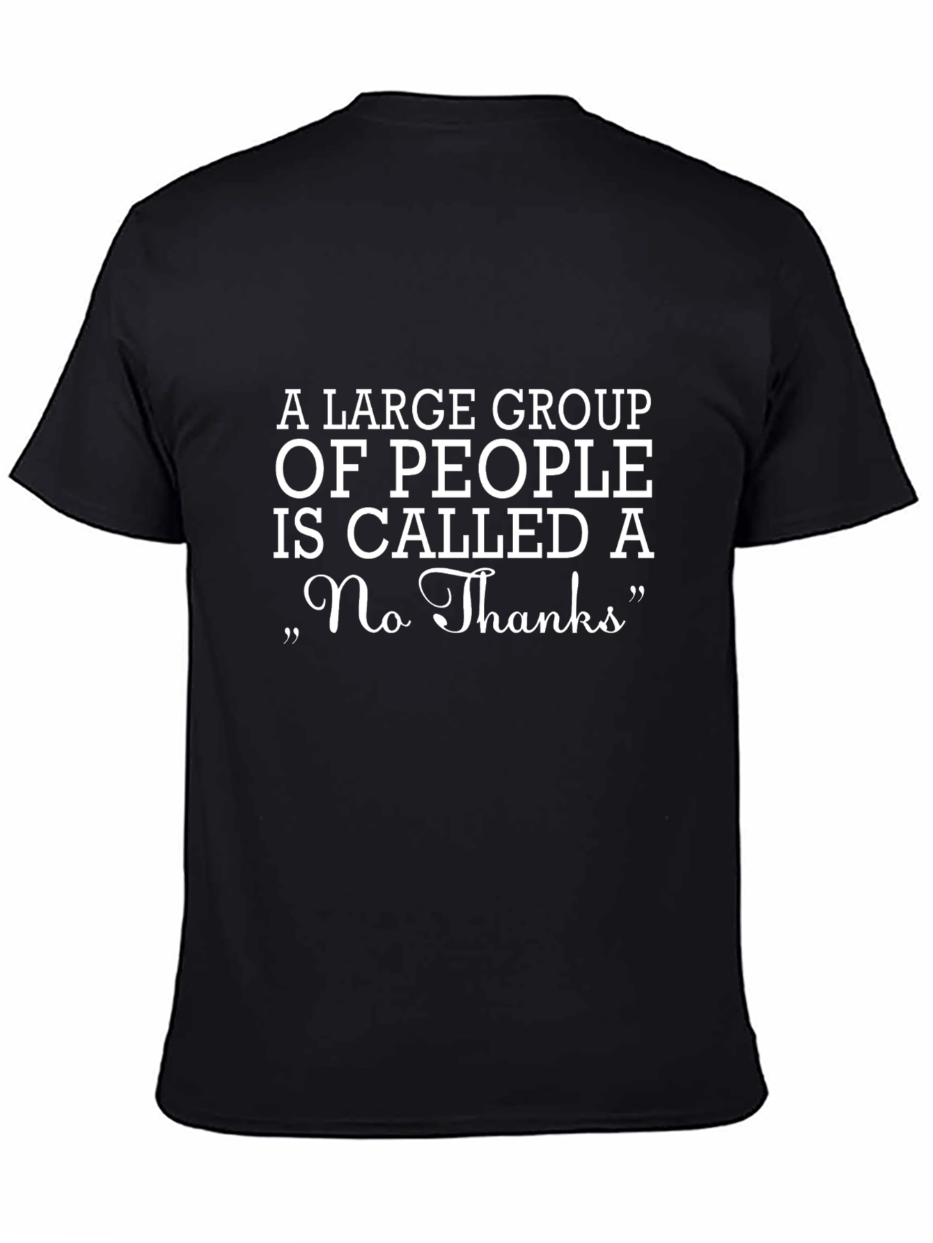 Funny No Thanks Graphic Tee - Introvert Humor